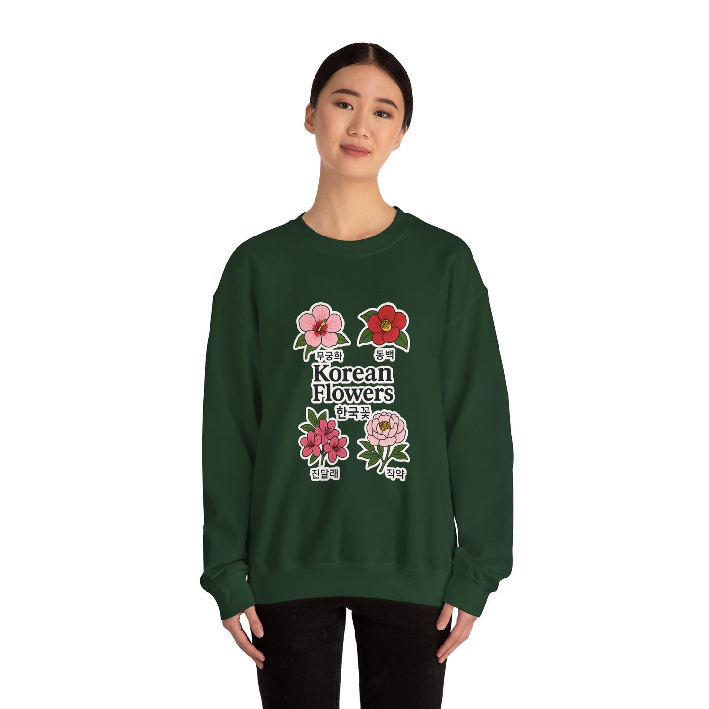 Korean Flowers Unisex Crewneck - Spring Wear