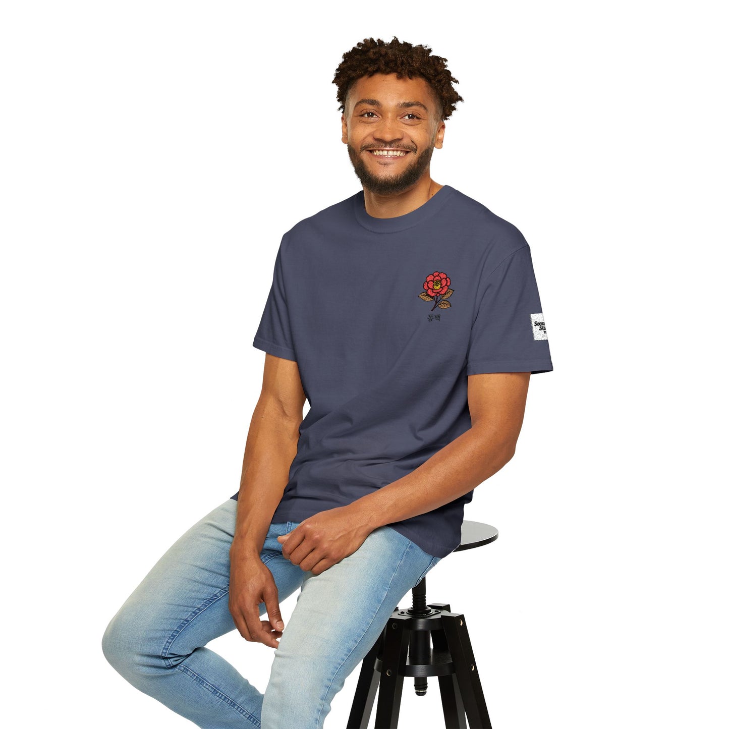 Korean Floral Embroidered T-Shirt - Nature Gift