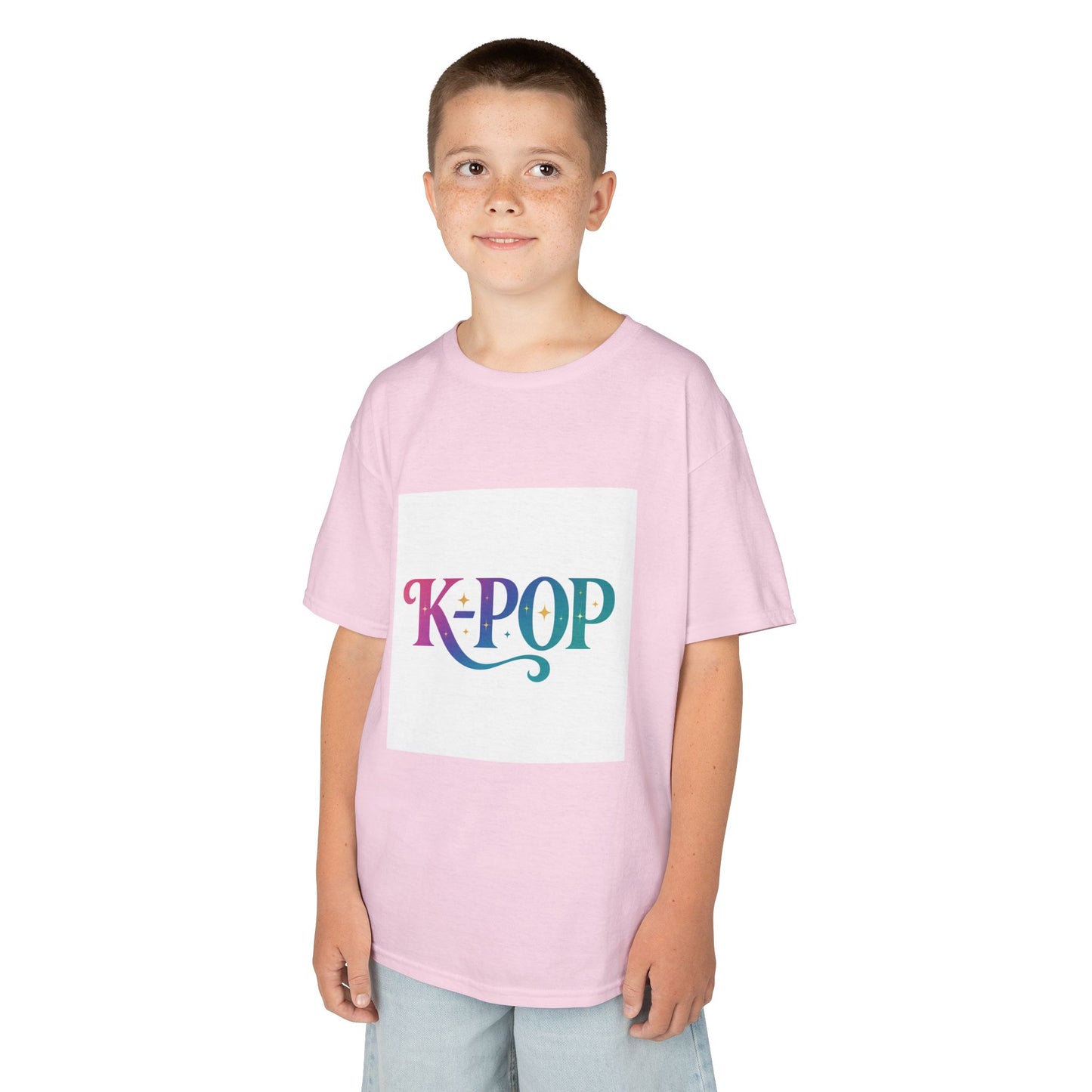 K-Pop Kids Cotton Tee, Perfect Gift for Young Fans, Birthday Present, Schoolwear, Casual Fashion, Music Lovers