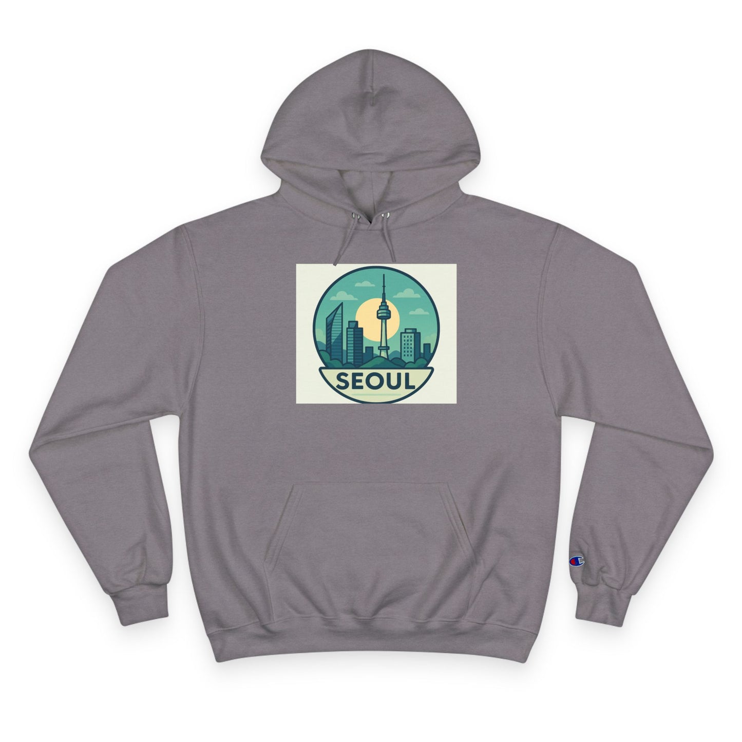 (US) Seoul Skyline Champion Hoodie - Urban Travel