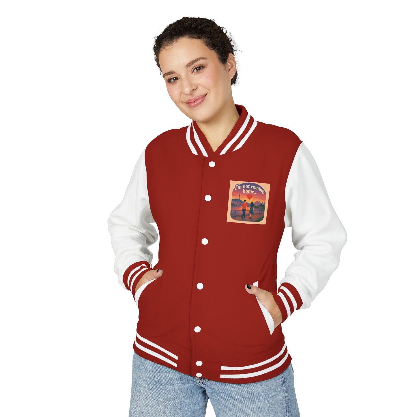 Mom I'm Going to Korea Letterman Jacket - Travel