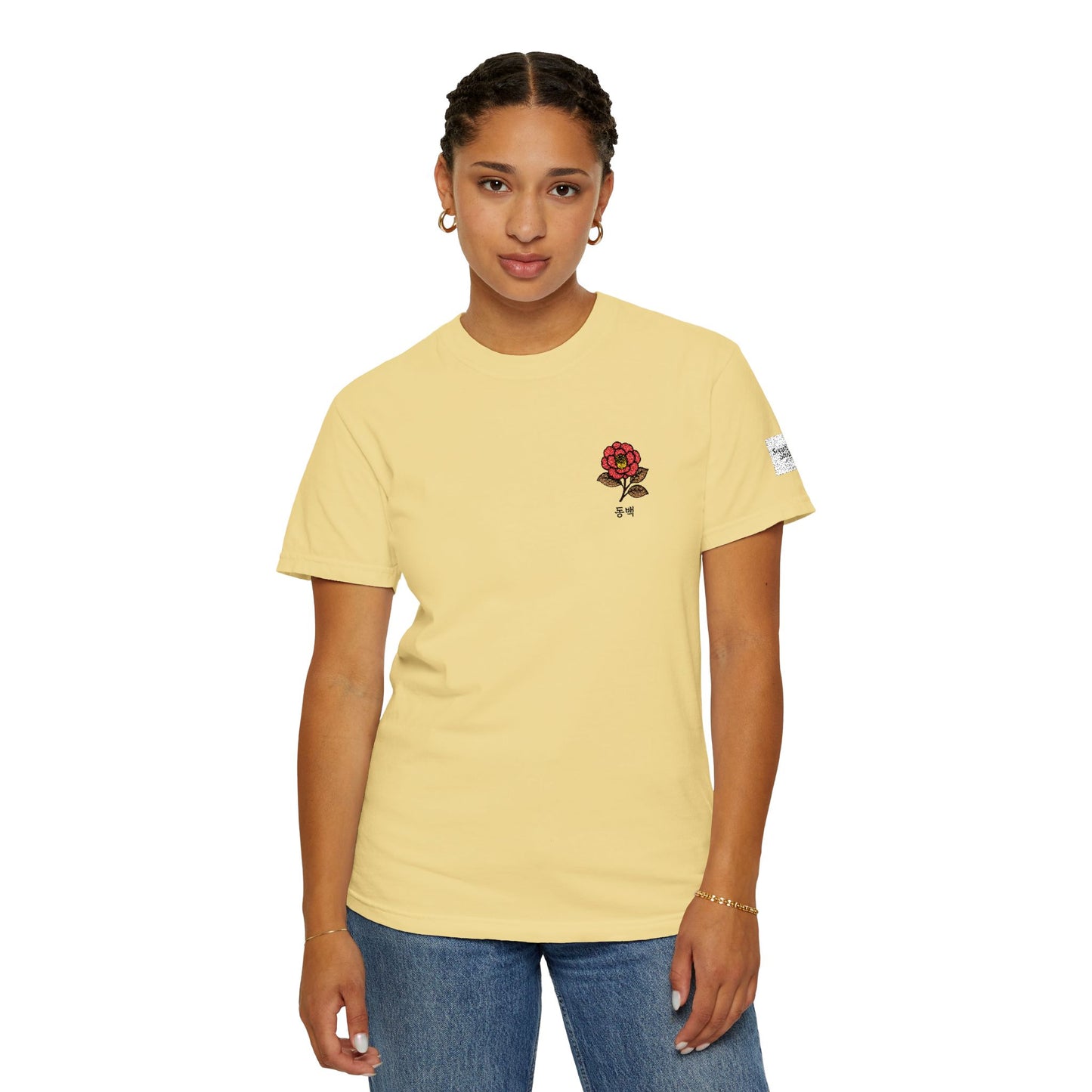 Korean Floral Embroidered T-Shirt - Nature Gift