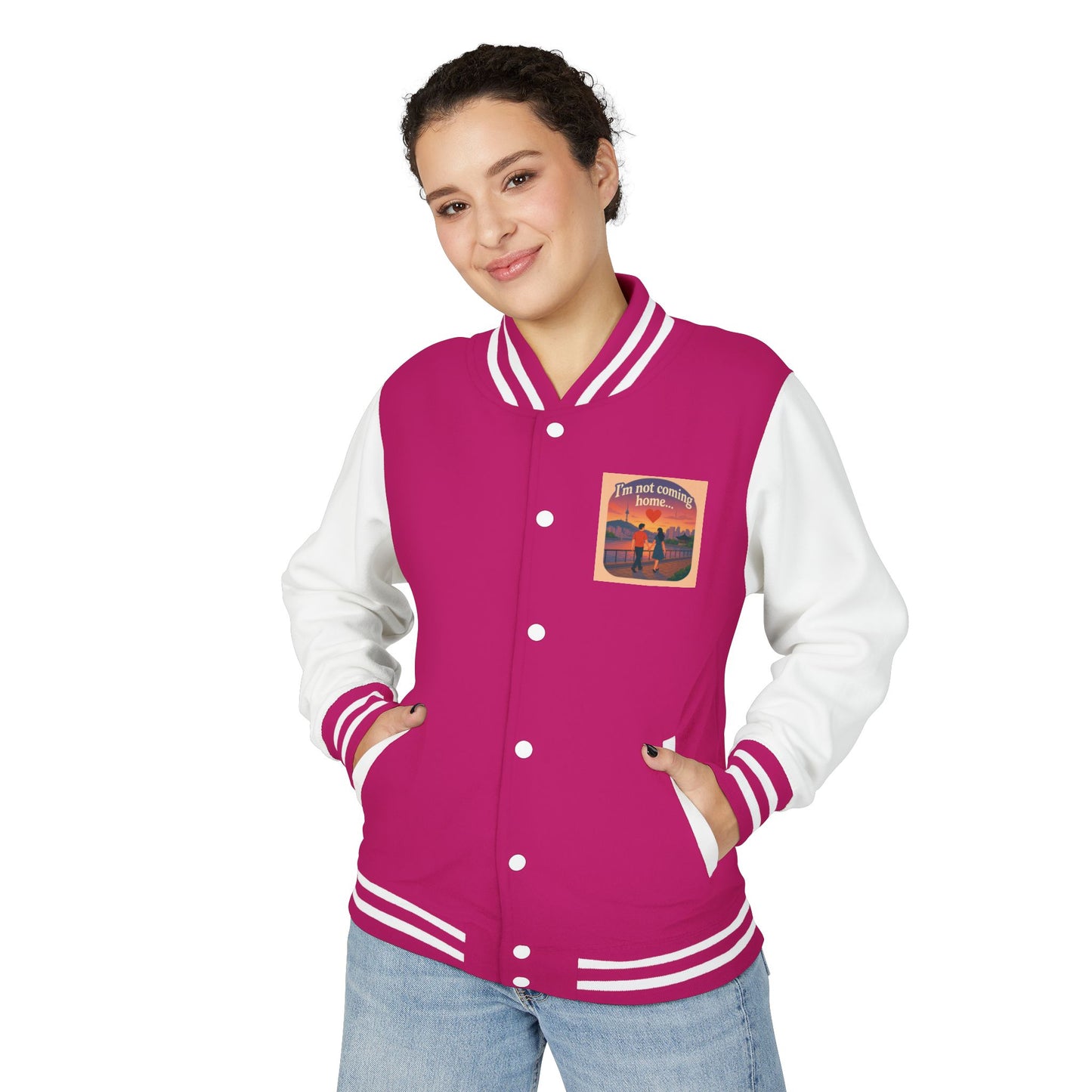 Mom I'm Going to Korea Letterman Jacket - Travel