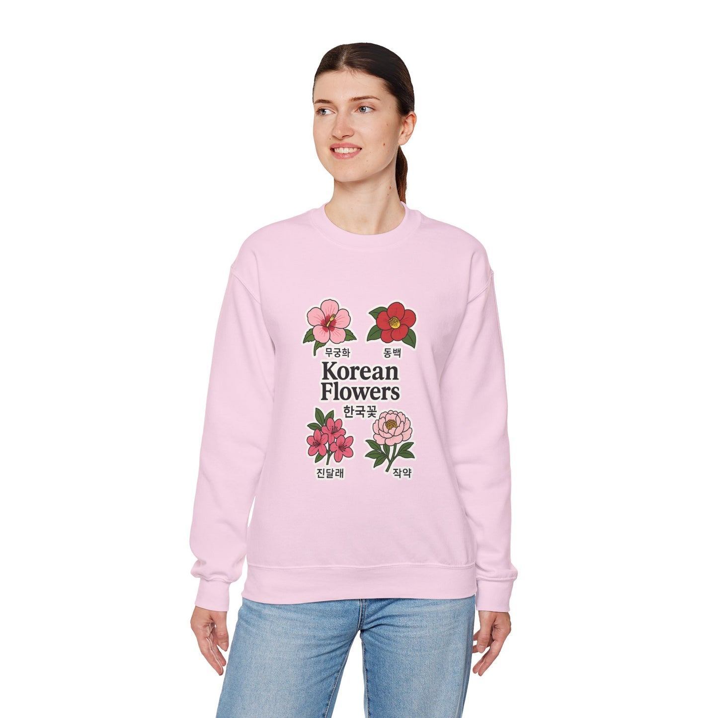 Korean Flowers Unisex Crewneck - Spring Wear