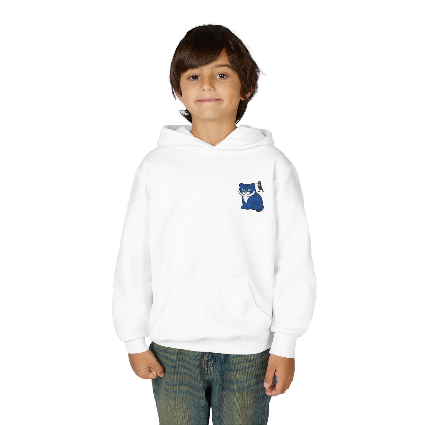 Cozy Youth Hoodie with Korean Tiger and Magpie Design, Perfect for Casual Days, Gifts, Birthdays, or Nature Lovers