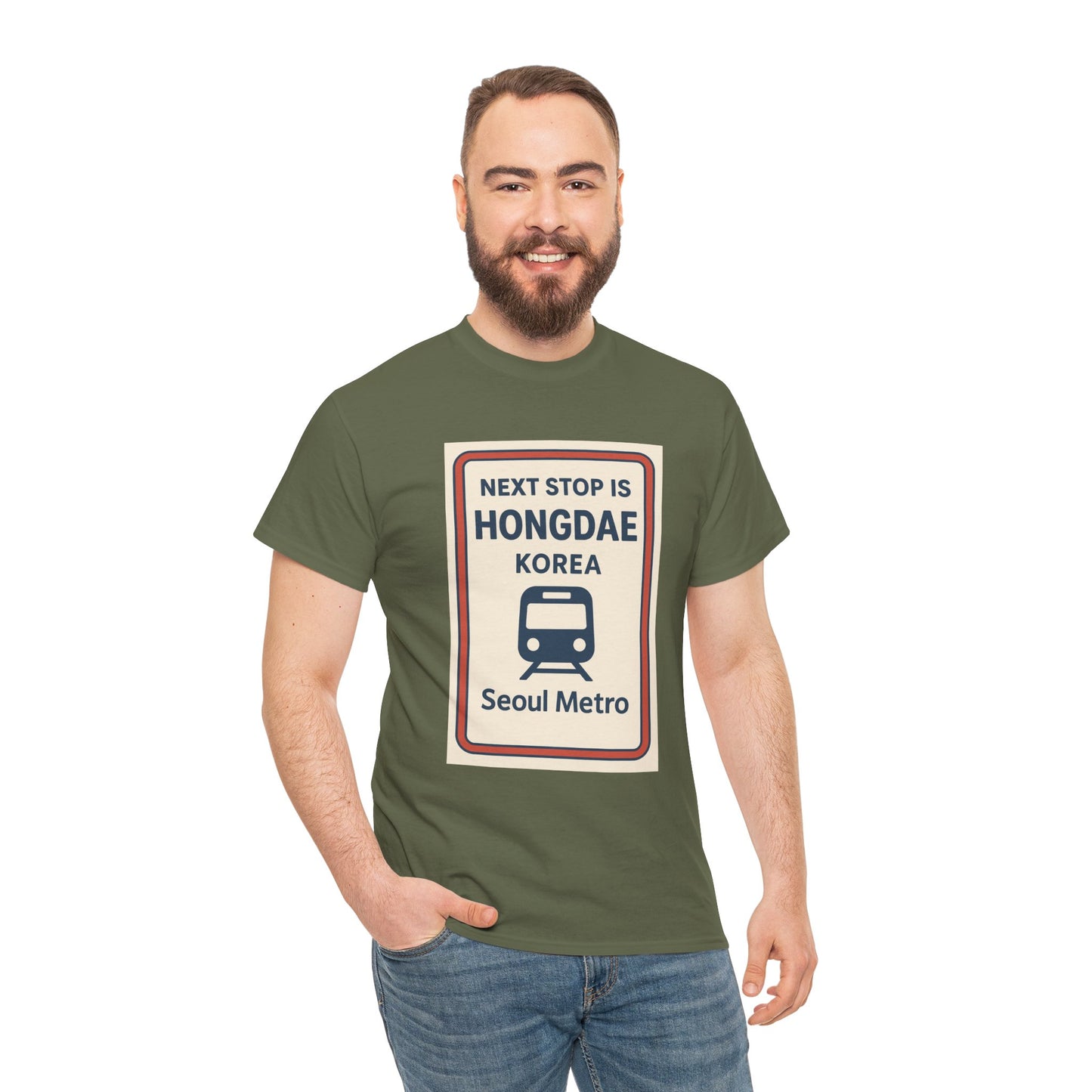 Seoul Metro Tee - Next Stop Hongdae, Travel Shirt, Souvenir Apparel, Korean Culture Gift, Unisex T-Shirt