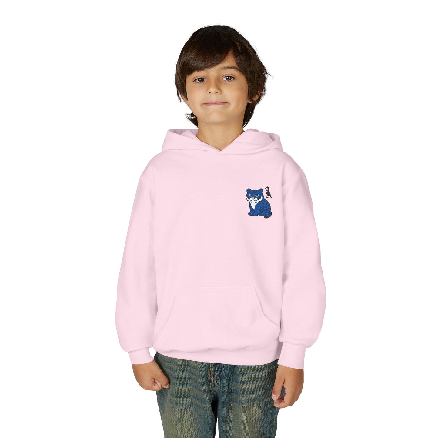 Cozy Youth Hoodie with Korean Tiger and Magpie Design, Perfect for Casual Days, Gifts, Birthdays, or Nature Lovers