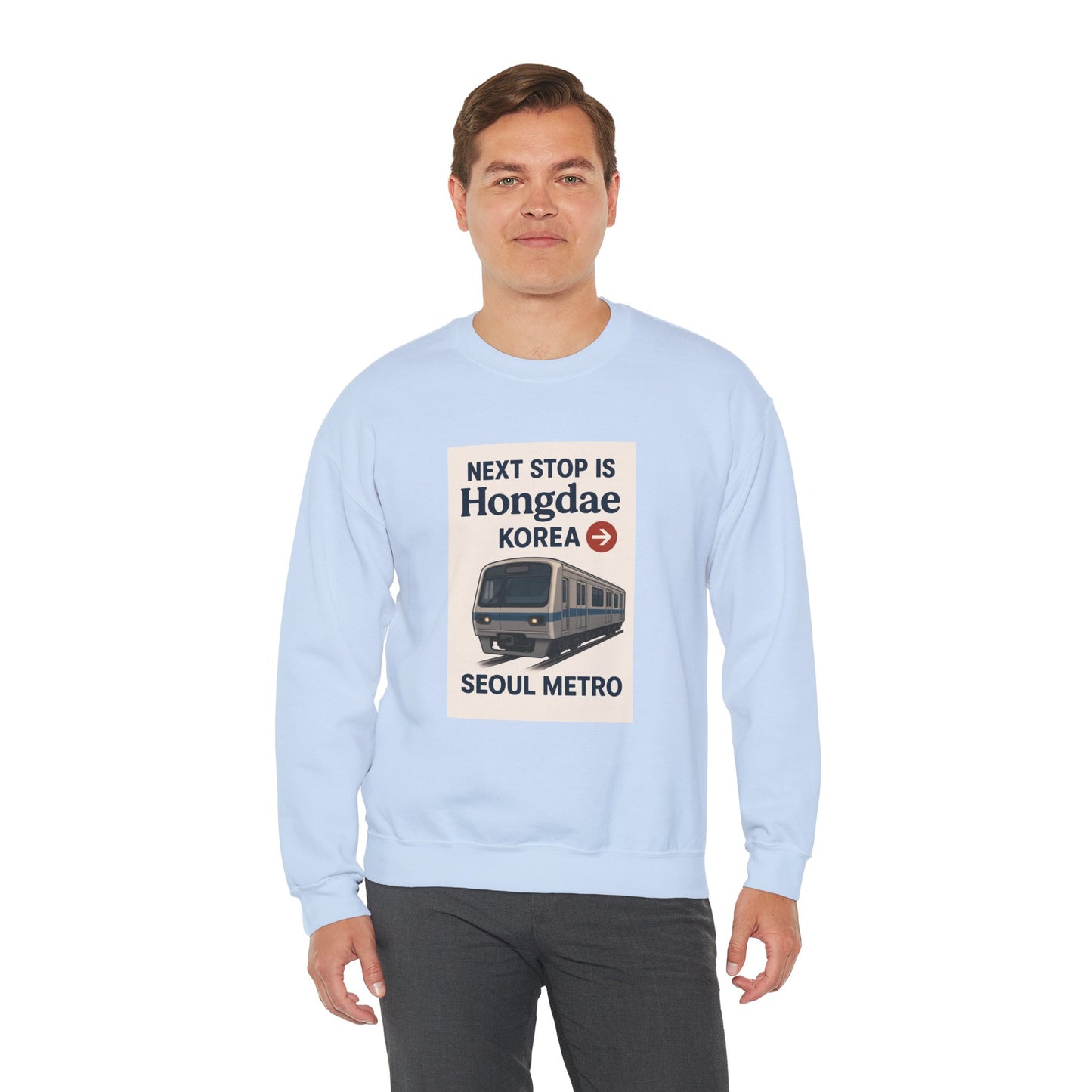 Travel Seoul Crewneck - Next Stop Hongdae