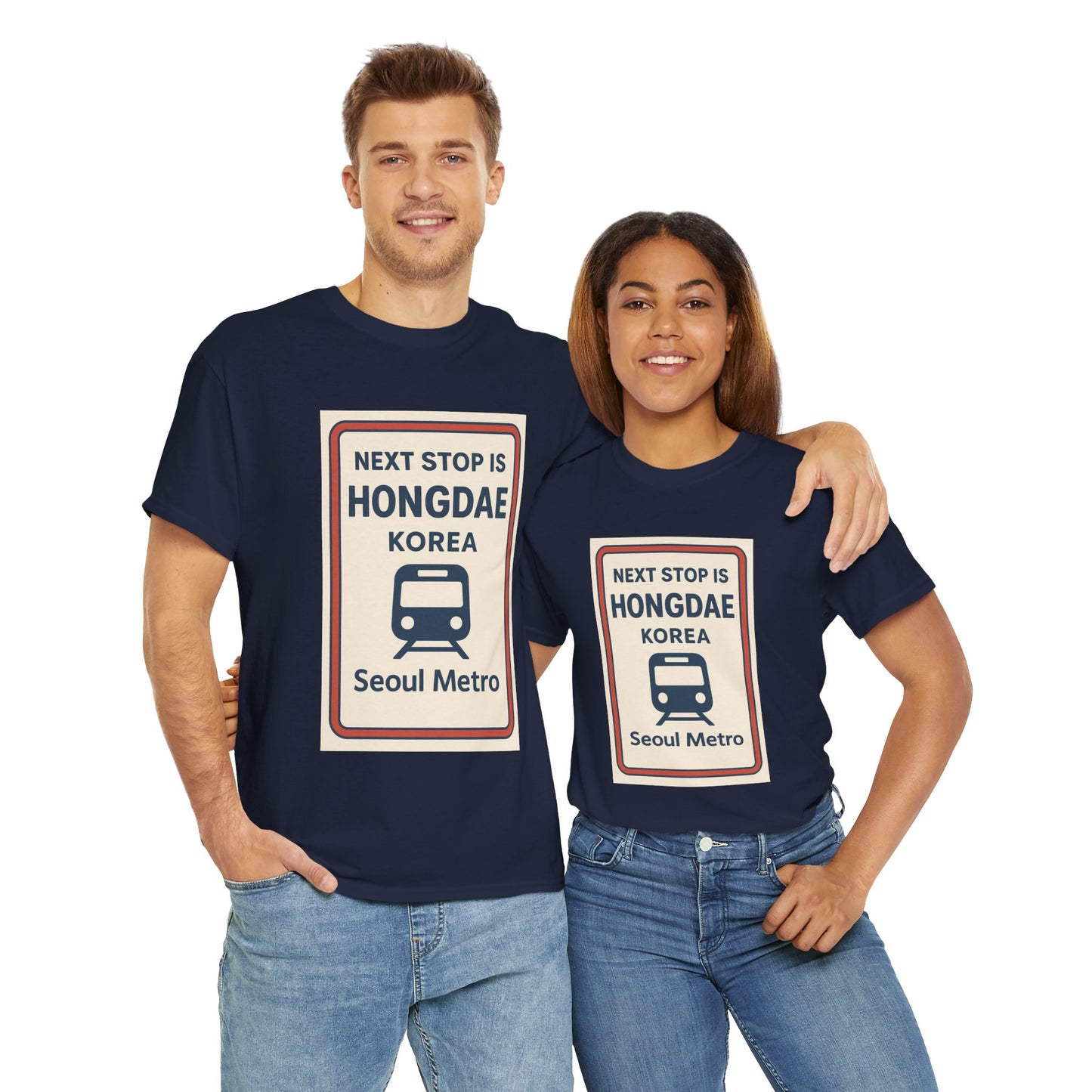 Seoul Metro Tee - Next Stop Hongdae, Travel Shirt, Souvenir Apparel, Korean Culture Gift, Unisex T-Shirt