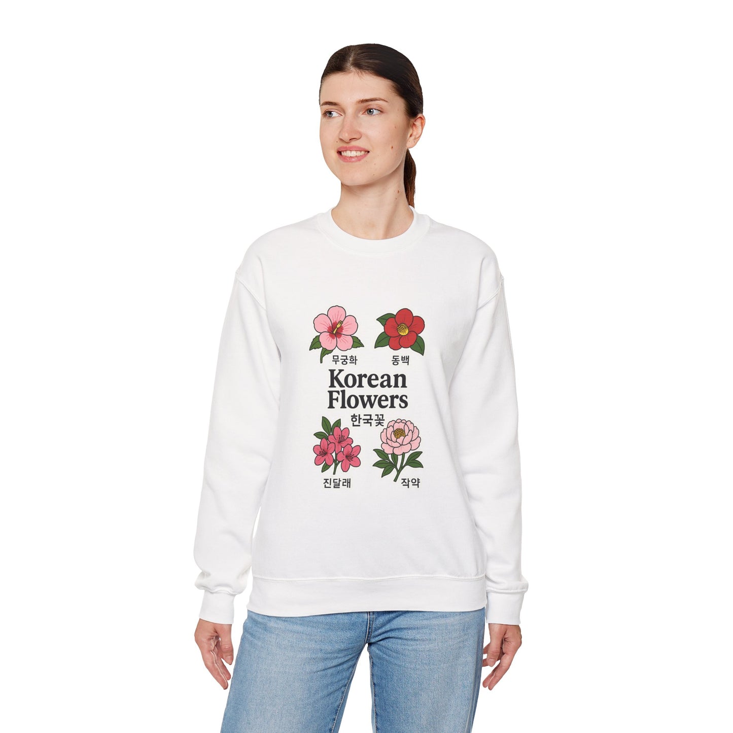 Korean Flowers Unisex Crewneck - Spring Wear