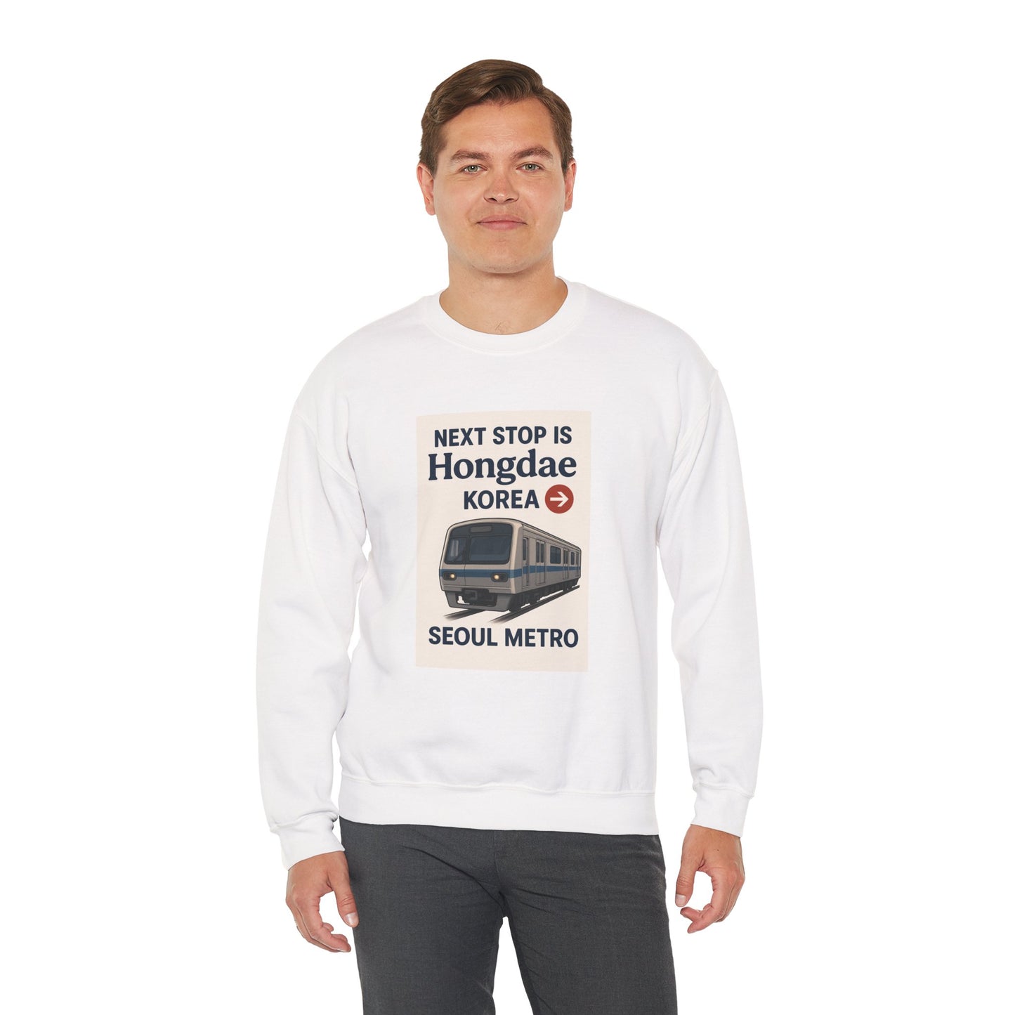 Travel Seoul Crewneck - Next Stop Hongdae
