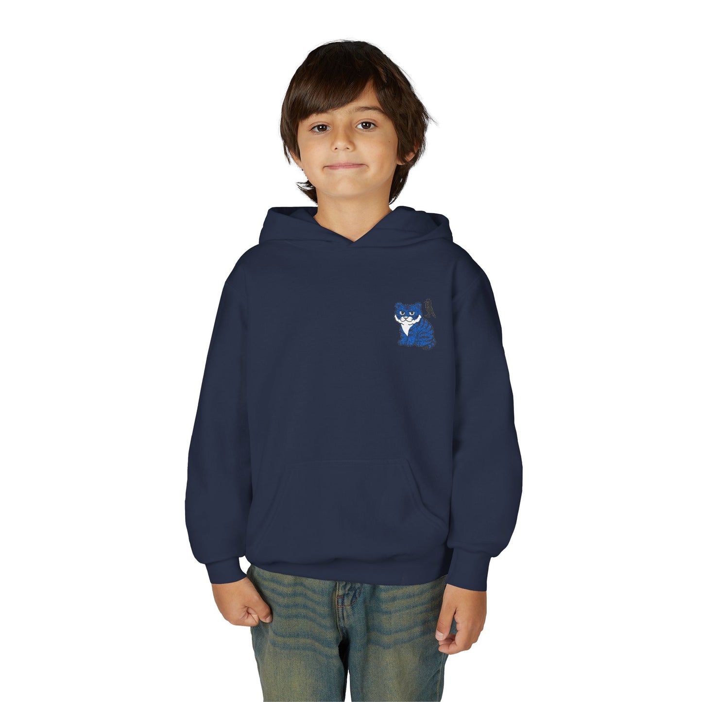 Cozy Youth Hoodie with Korean Tiger and Magpie Design, Perfect for Casual Days, Gifts, Birthdays, or Nature Lovers