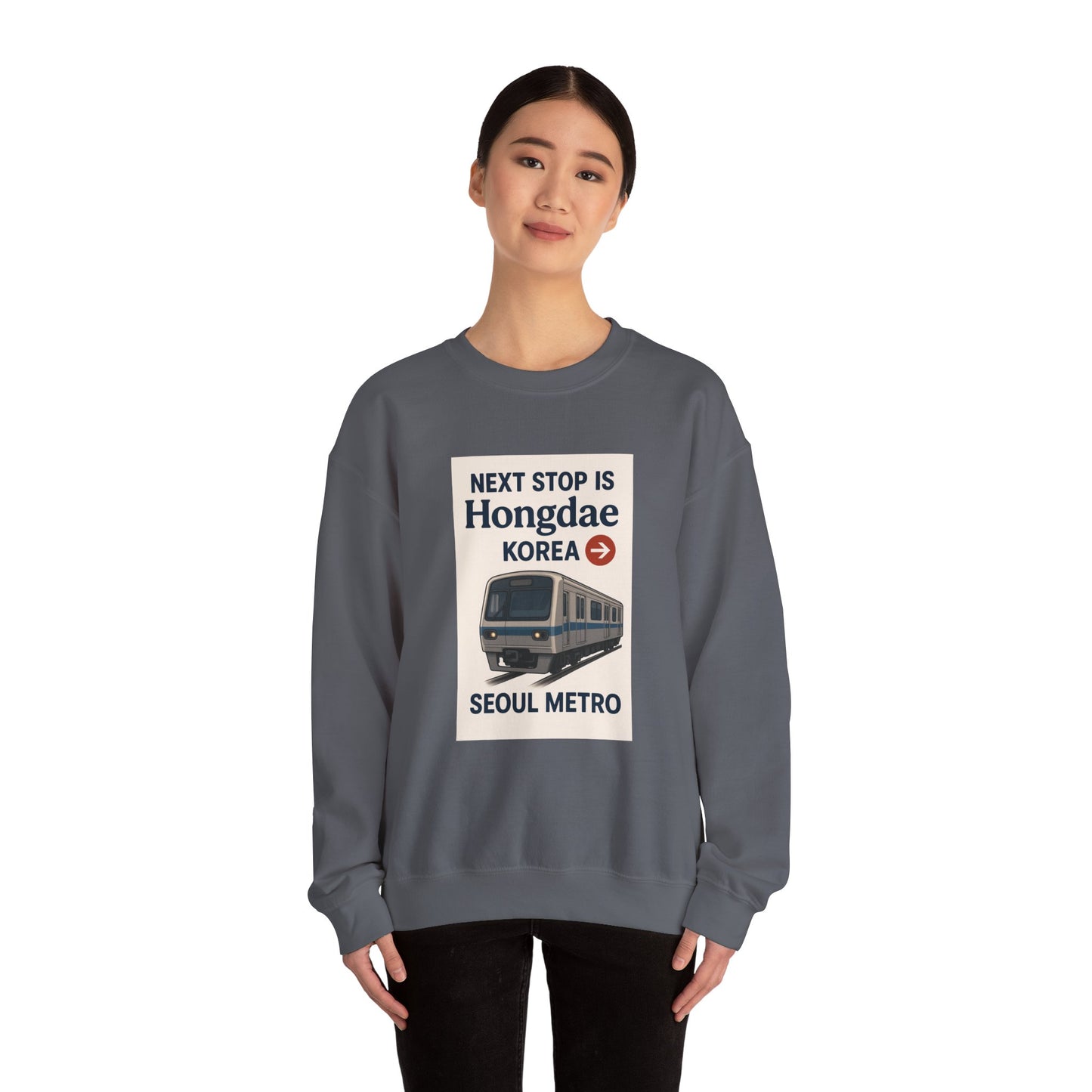 Travel Seoul Crewneck - Next Stop Hongdae