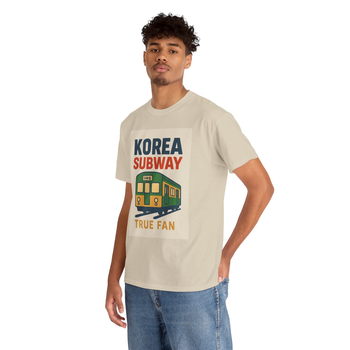 Korea Subway Fan Unisex Heavy Cotton Tee, Graphic Tee, Travel Shirt, Souvenir Shirt, Cool Casual Wear