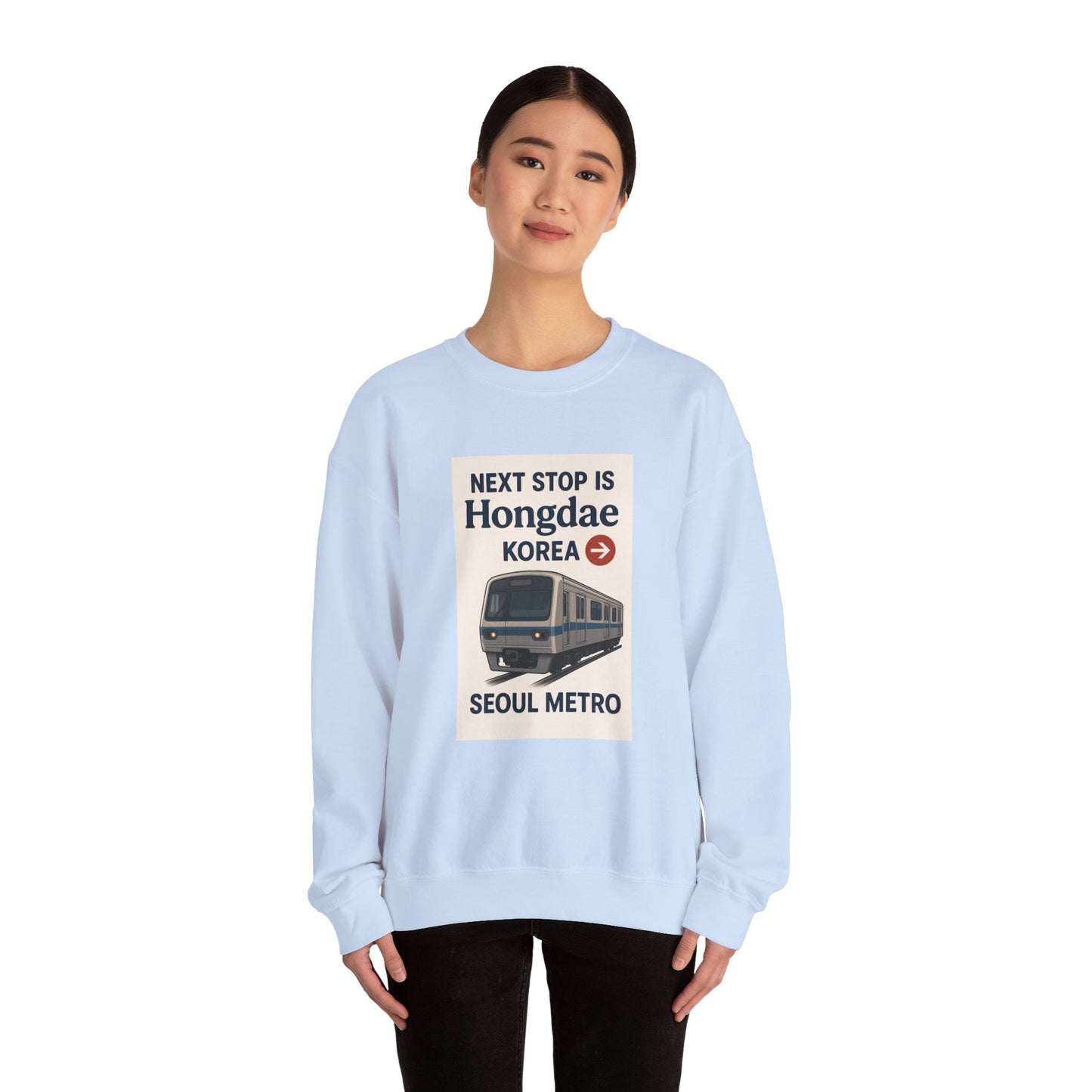 Travel Seoul Crewneck - Next Stop Hongdae