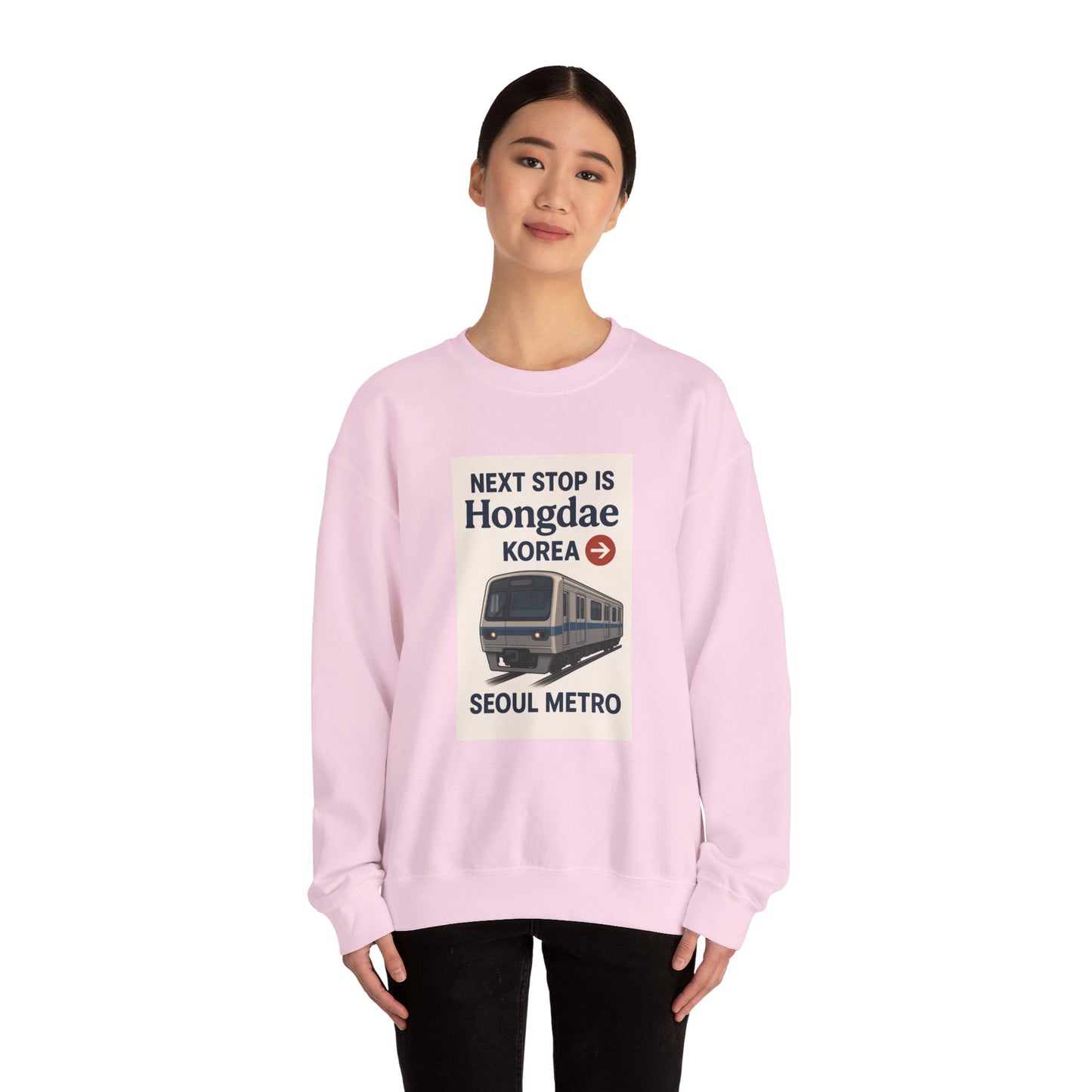 Travel Seoul Crewneck - Next Stop Hongdae