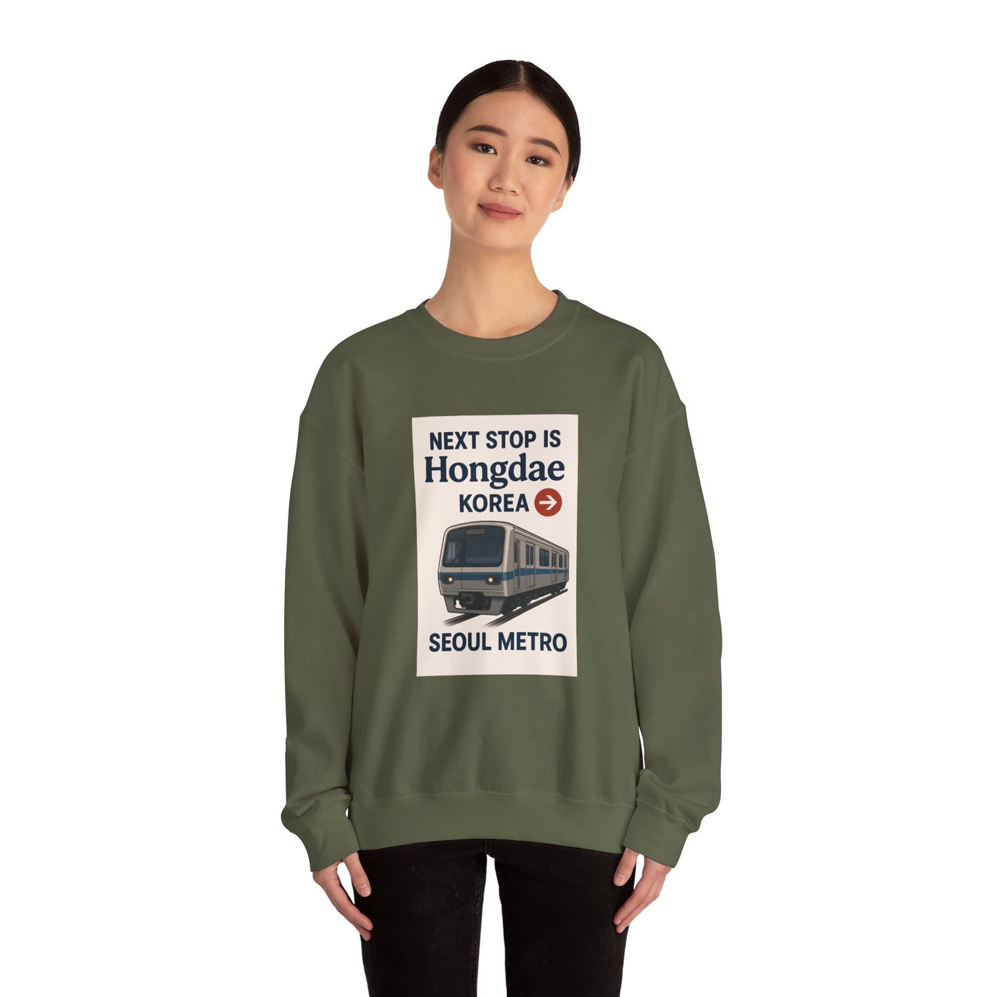 Travel Seoul Crewneck - Next Stop Hongdae