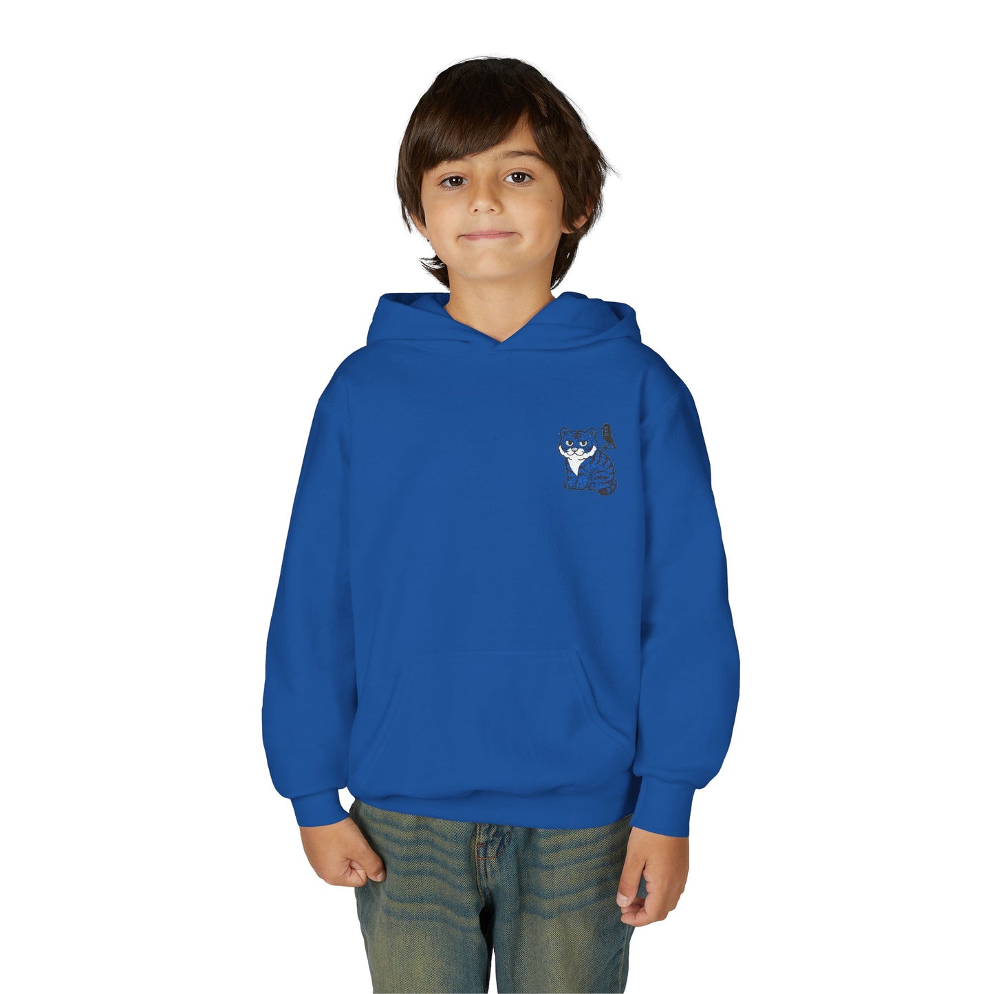 Cozy Youth Hoodie with Korean Tiger and Magpie Design, Perfect for Casual Days, Gifts, Birthdays, or Nature Lovers