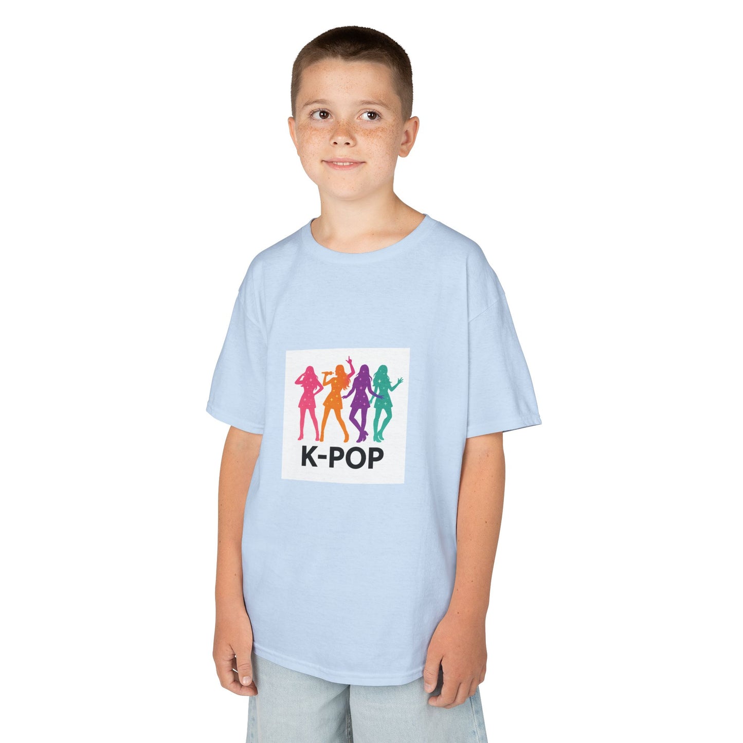 K-Pop Kids Tee, Fun Youth Shirt, Colorful Graphic Tee, Trendy Kids Apparel, Perfect Gift for Music Lovers