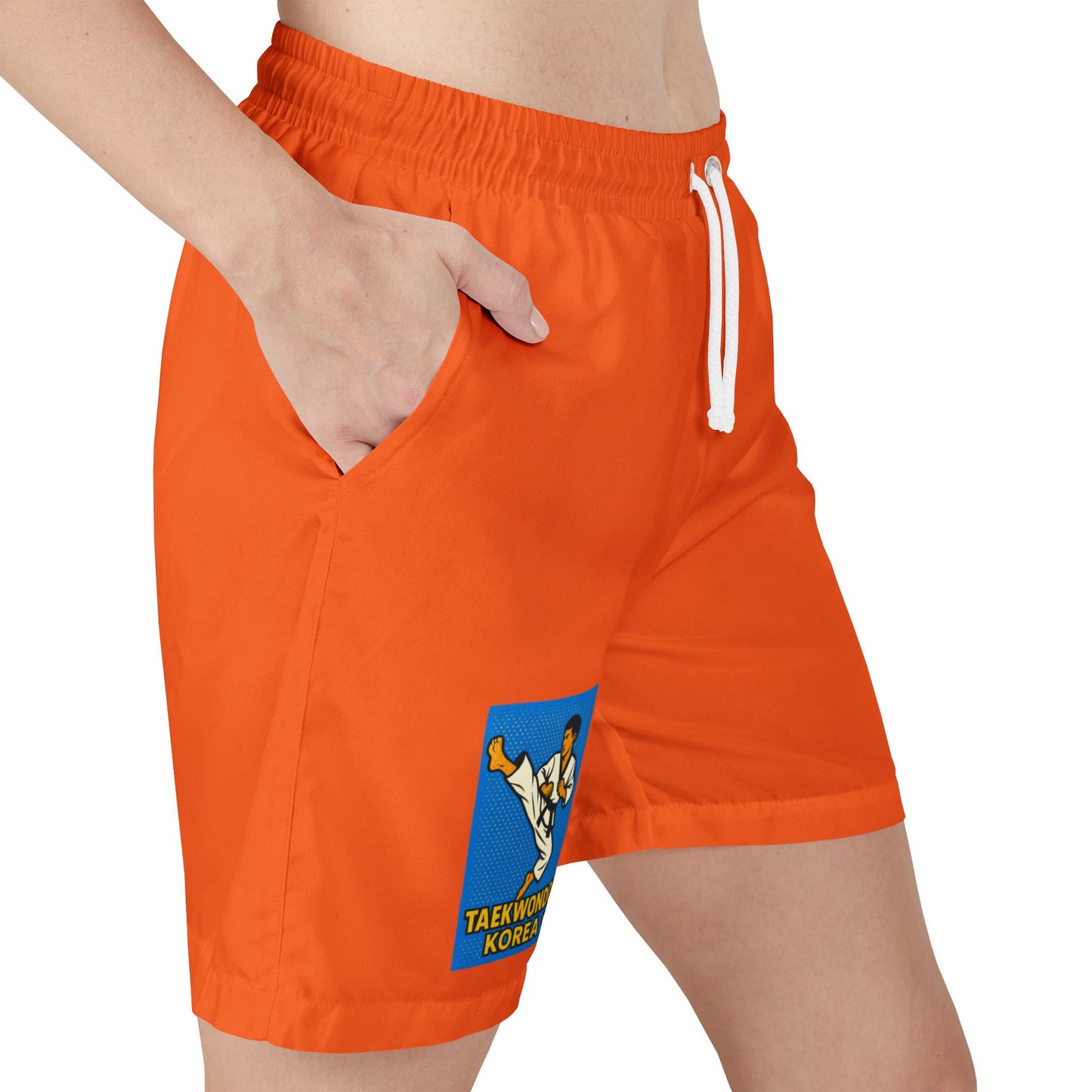 Vibrant Taekwondo Swim Shorts, Unisex Swimwear for Beach Days, Summer Fitness, Martial Arts Enthusiasts, Vacation Wear, Gift for Him