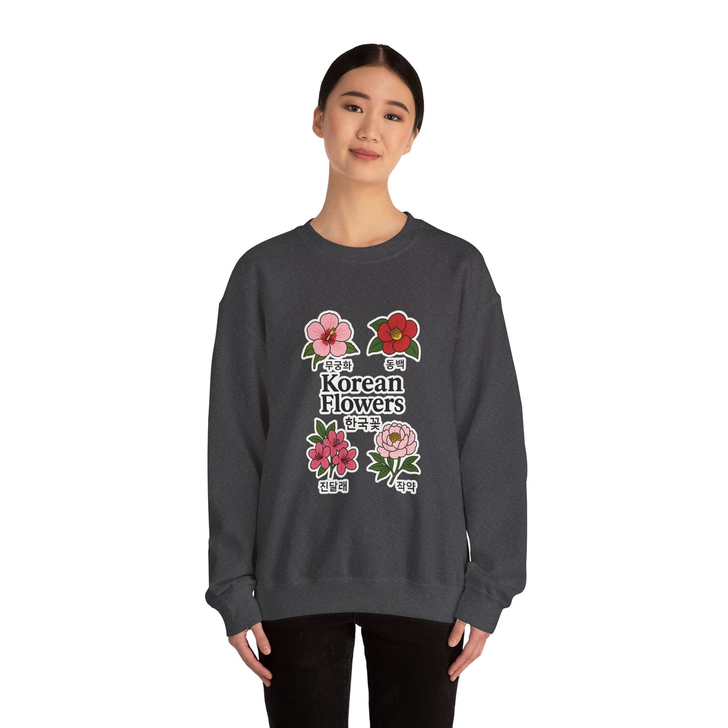 Korean Flowers Unisex Crewneck - Spring Wear