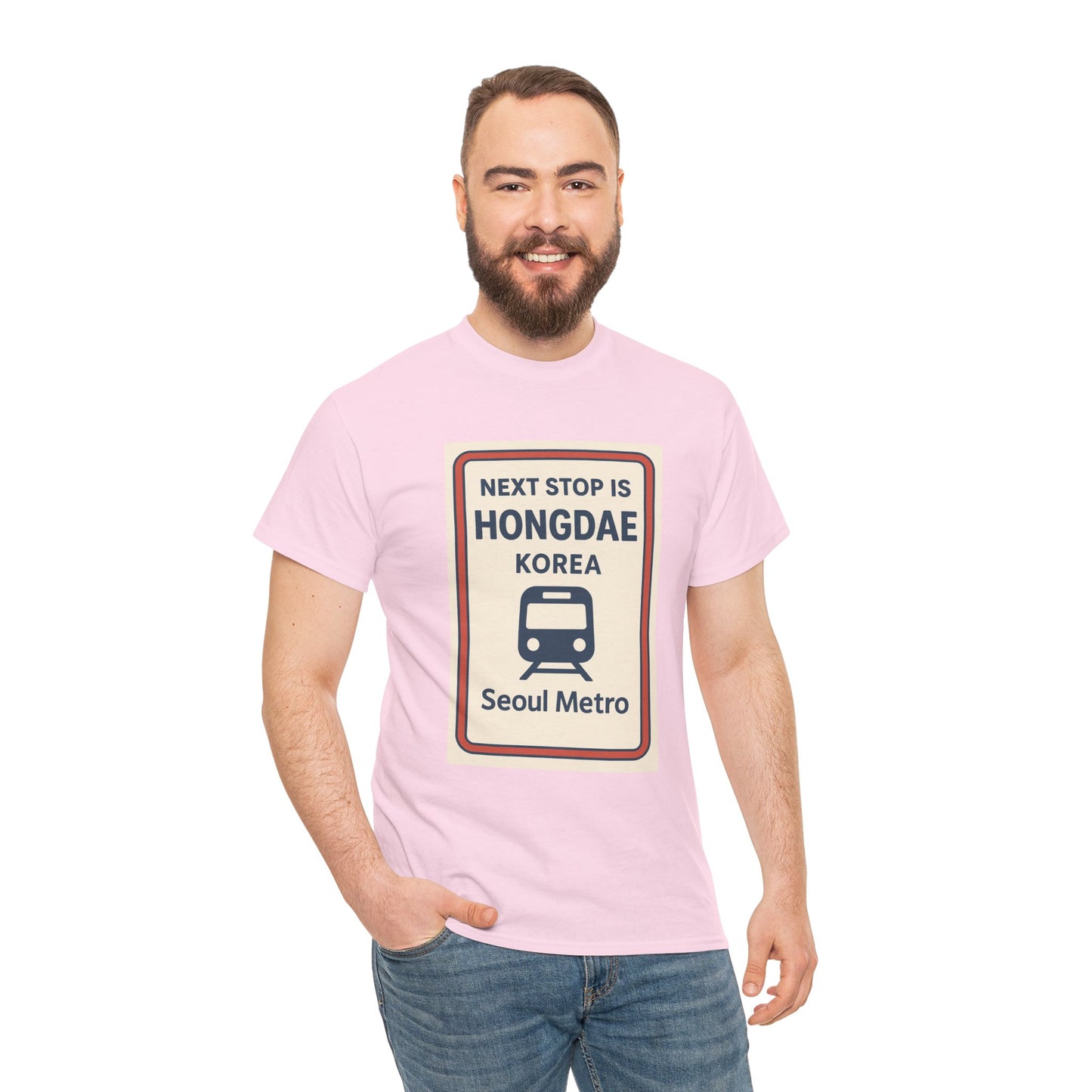 Seoul Metro Tee - Next Stop Hongdae, Travel Shirt, Souvenir Apparel, Korean Culture Gift, Unisex T-Shirt