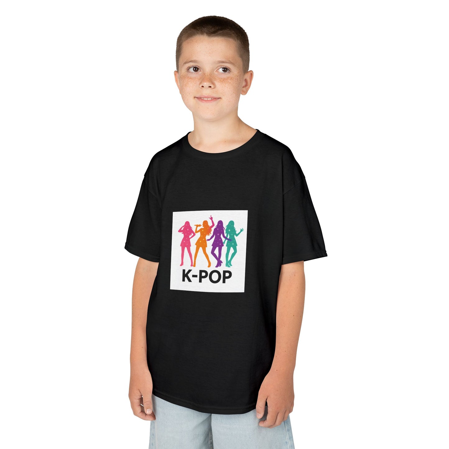 K-Pop Kids Tee, Fun Youth Shirt, Colorful Graphic Tee, Trendy Kids Apparel, Perfect Gift for Music Lovers