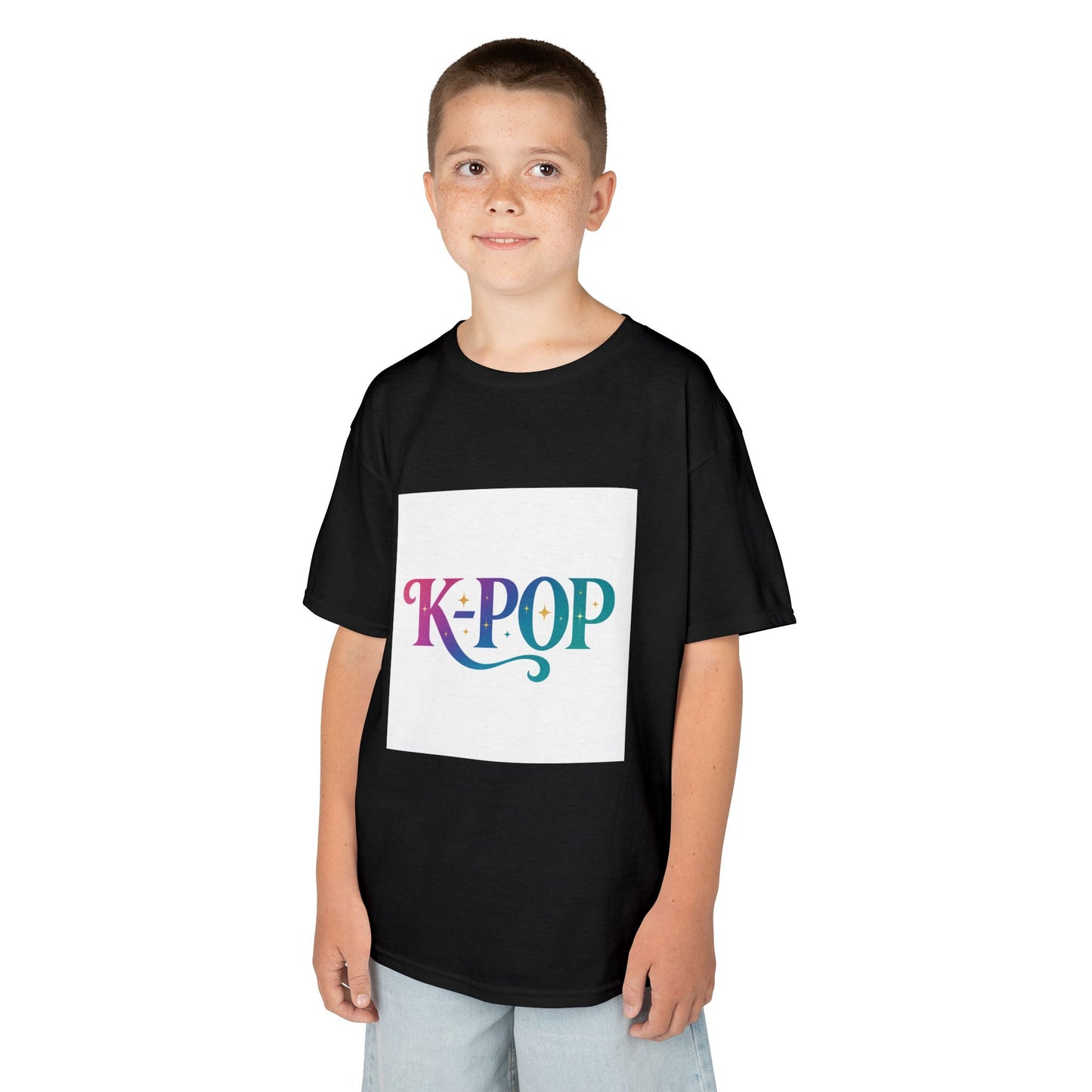 K-Pop Kids Cotton Tee, Perfect Gift for Young Fans, Birthday Present, Schoolwear, Casual Fashion, Music Lovers