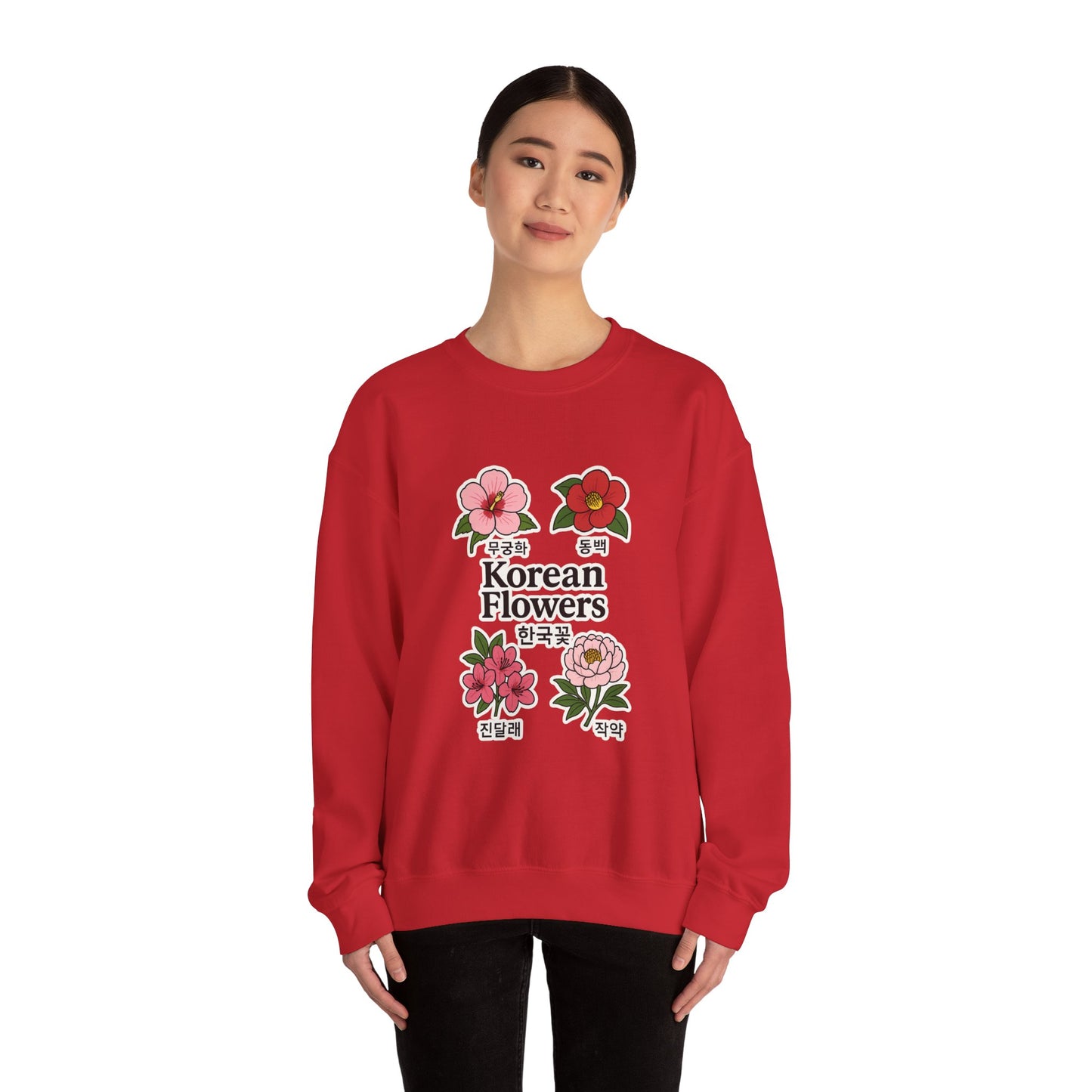 Korean Flowers Unisex Crewneck - Spring Wear