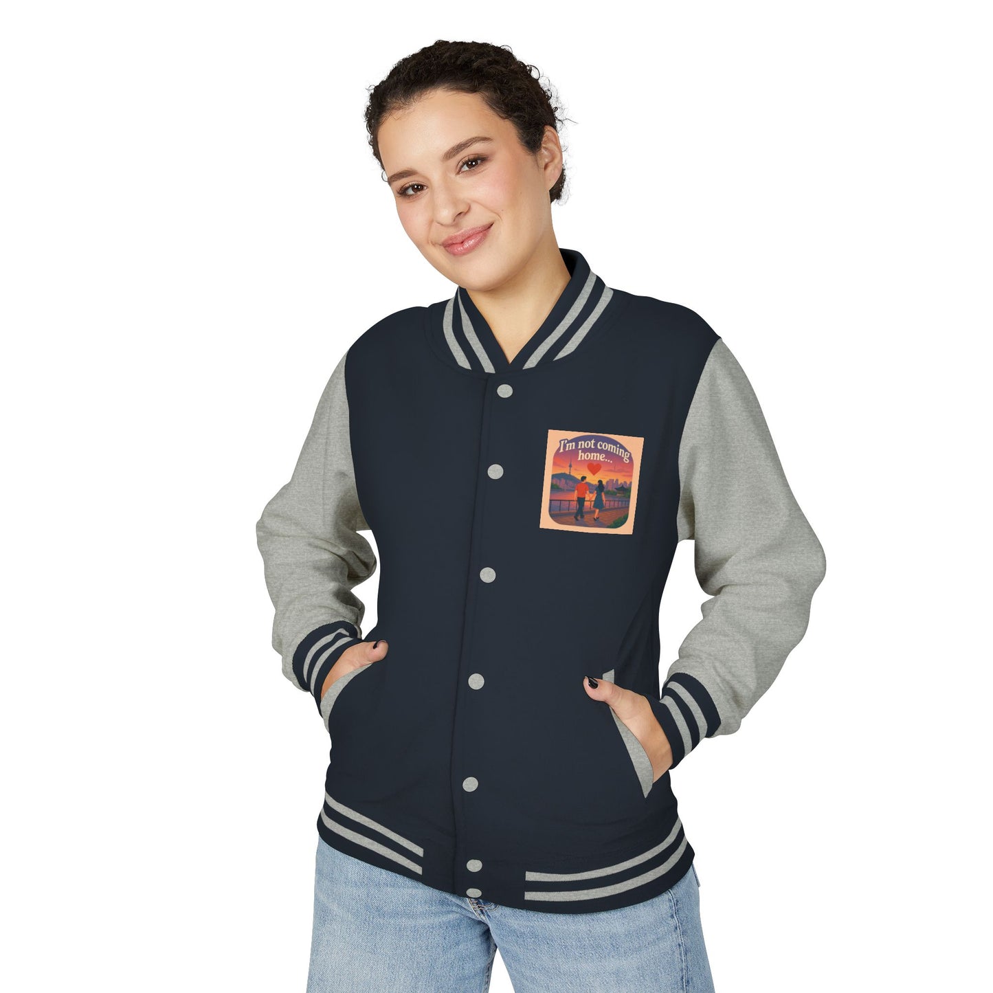 Mom I'm Going to Korea Letterman Jacket - Travel