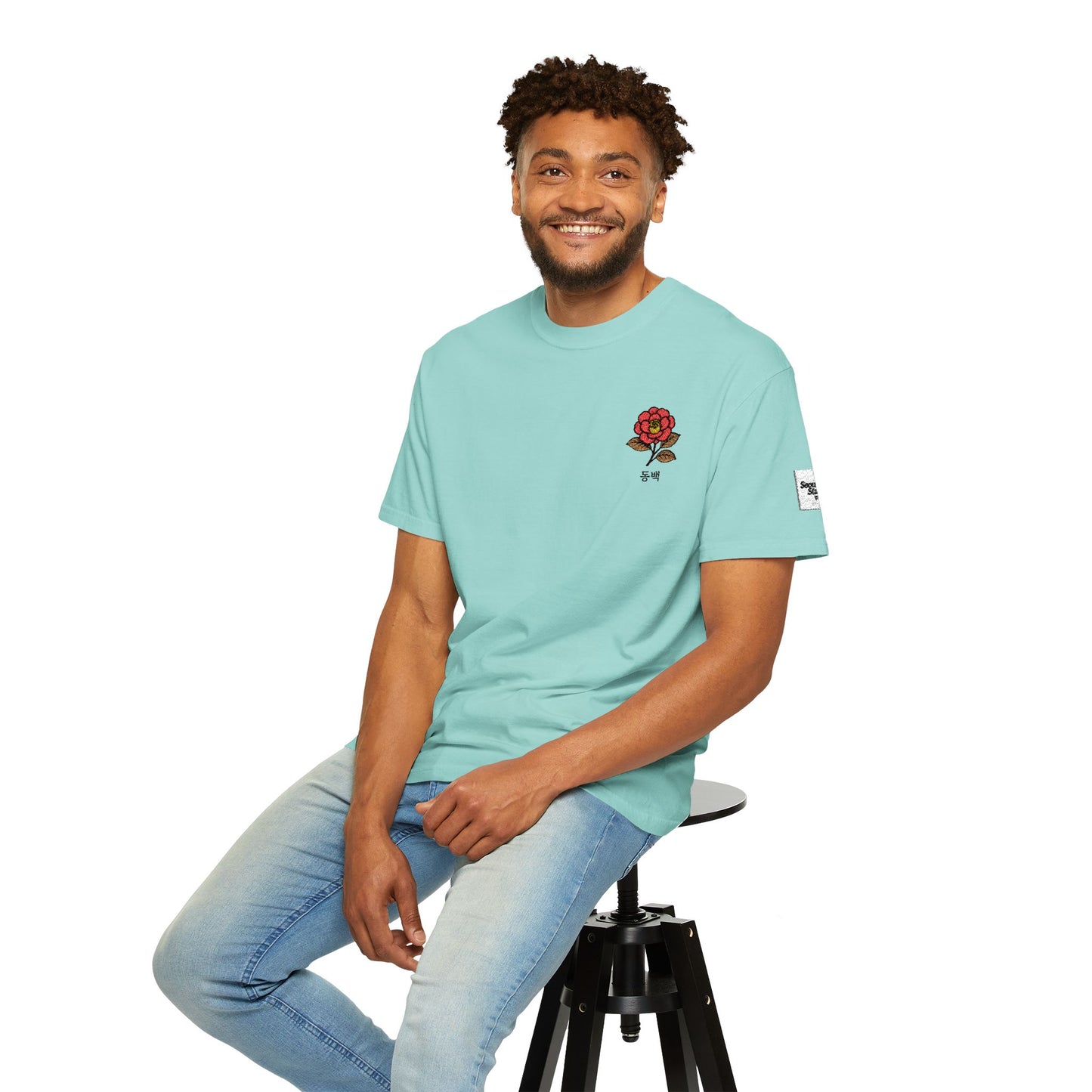 Korean Floral Embroidered T-Shirt - Nature Gift