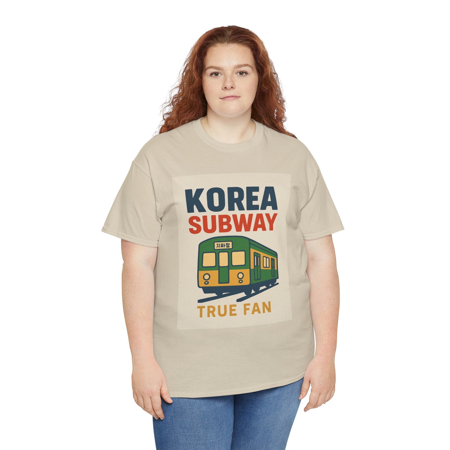 Korea Subway Fan Unisex Heavy Cotton Tee, Graphic Tee, Travel Shirt, Souvenir Shirt, Cool Casual Wear