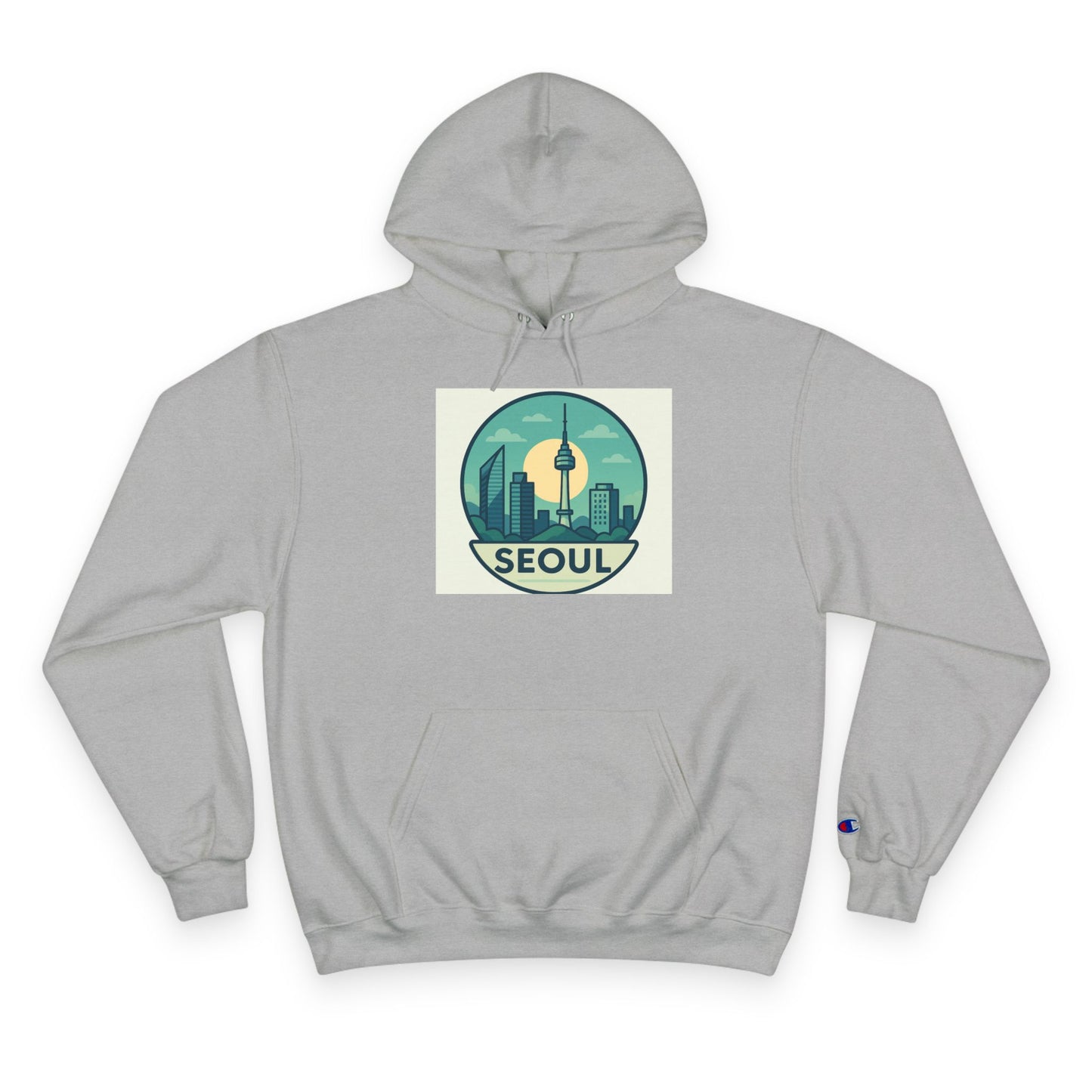 (US) Seoul Skyline Champion Hoodie - Urban Travel