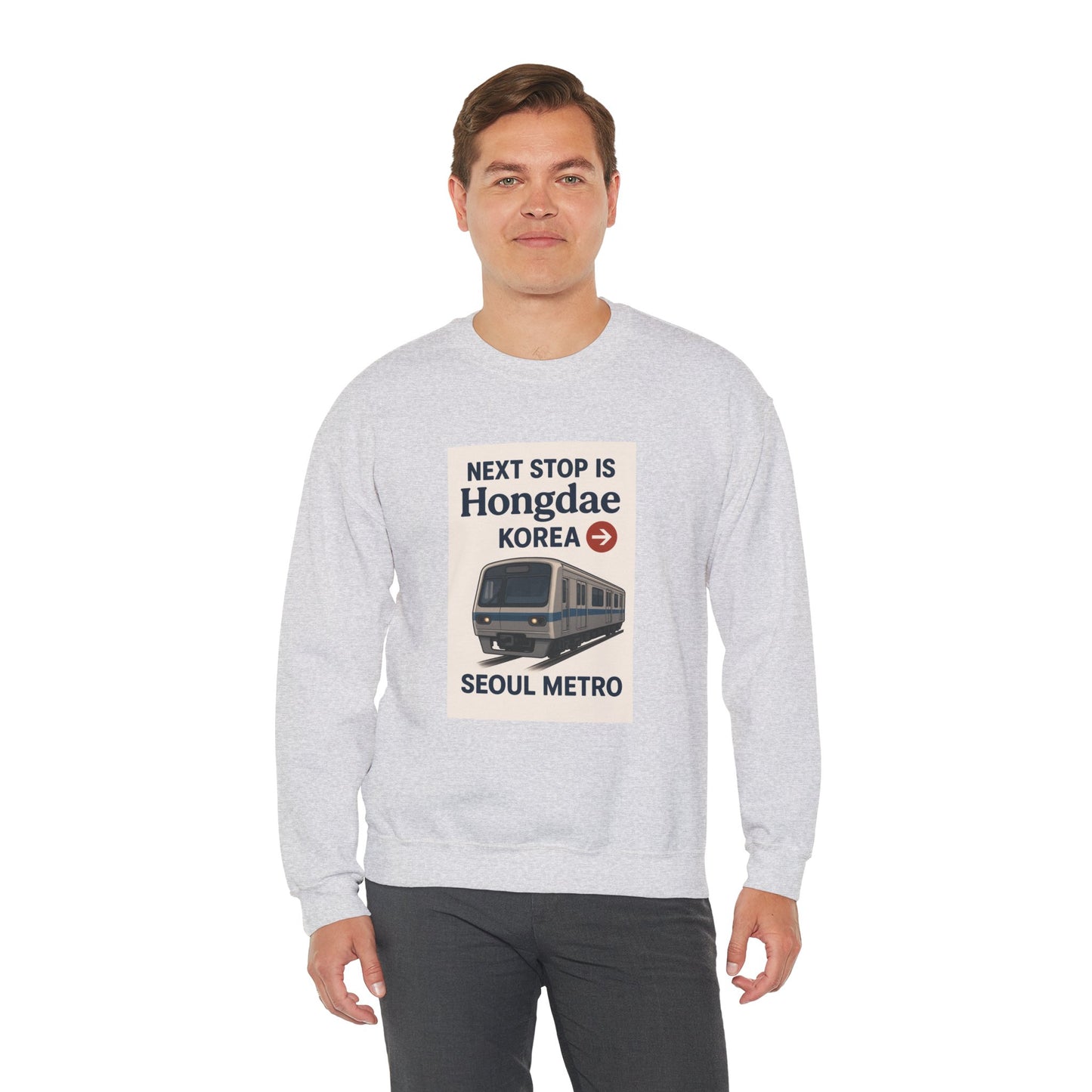 Travel Seoul Crewneck - Next Stop Hongdae