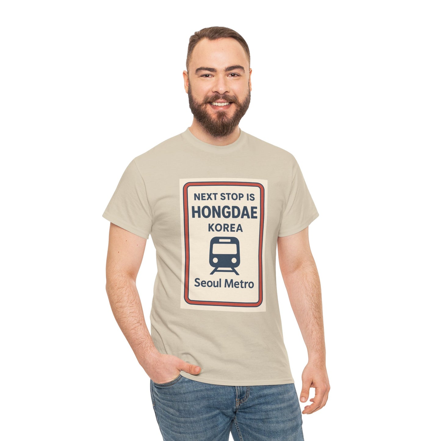 Seoul Metro Tee - Next Stop Hongdae, Travel Shirt, Souvenir Apparel, Korean Culture Gift, Unisex T-Shirt