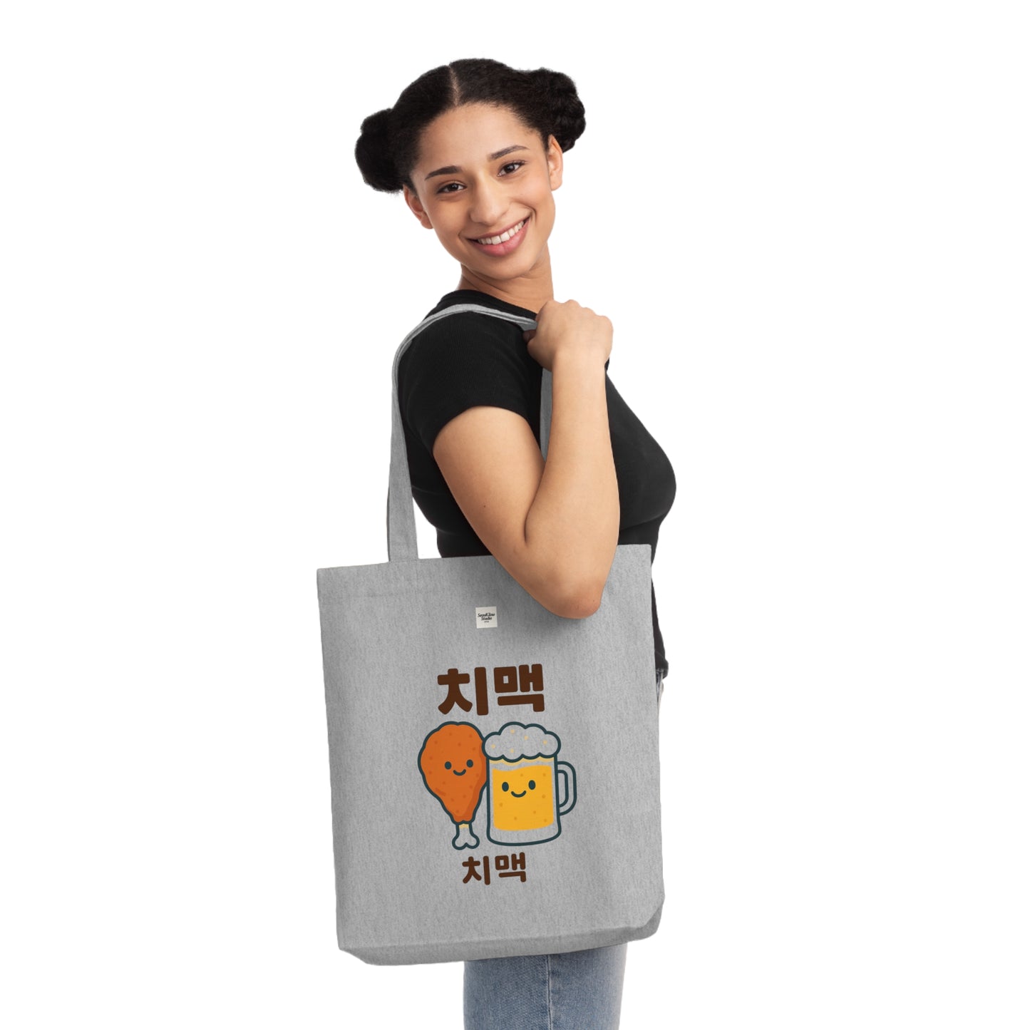 Chimac Lovers Woven Tote Bag - Korea Travel Gift