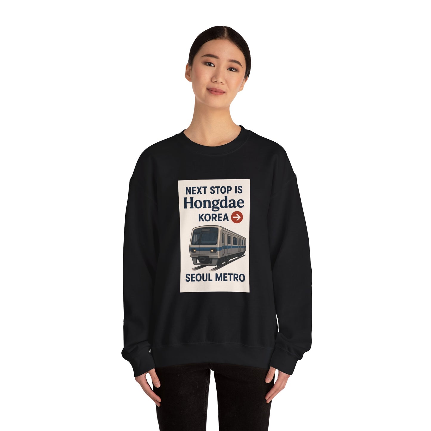 Travel Seoul Crewneck - Next Stop Hongdae