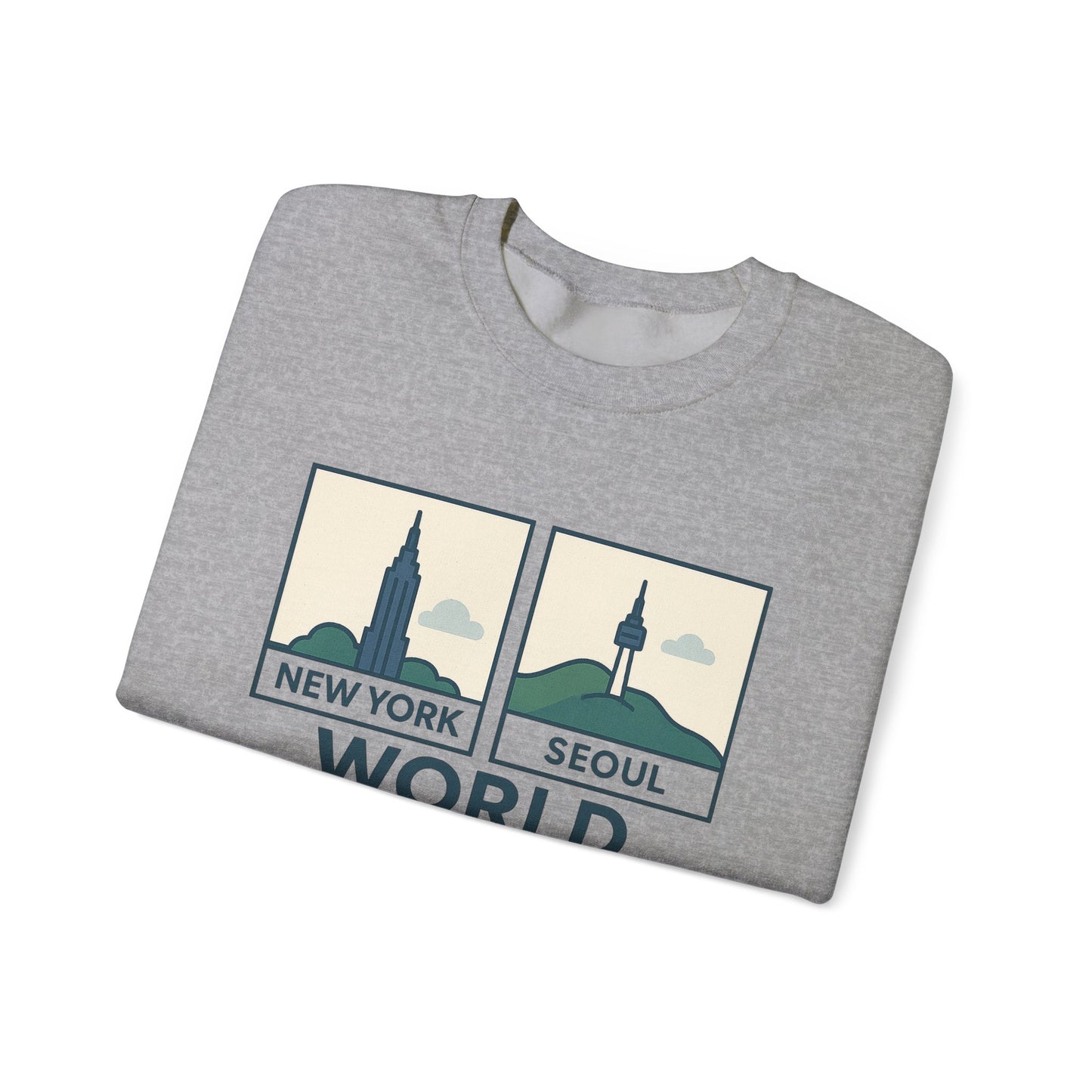 World City Crewneck Sweatshirt, Cozy Travel Sweatshirt, Unisex Souvenir Sweatshirt, New York Seoul Paris Roma Gift, Adventure Sweatshirt