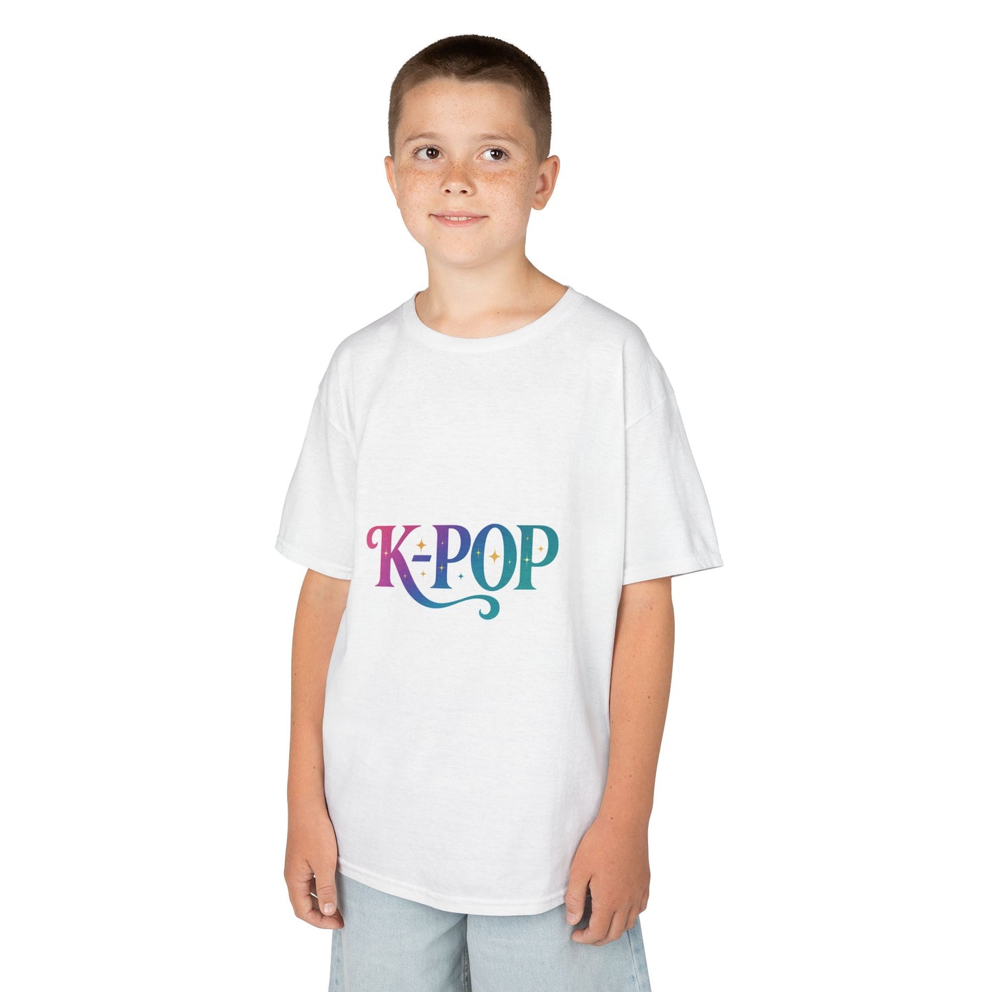 K-Pop Kids Cotton Tee, Perfect Gift for Young Fans, Birthday Present, Schoolwear, Casual Fashion, Music Lovers