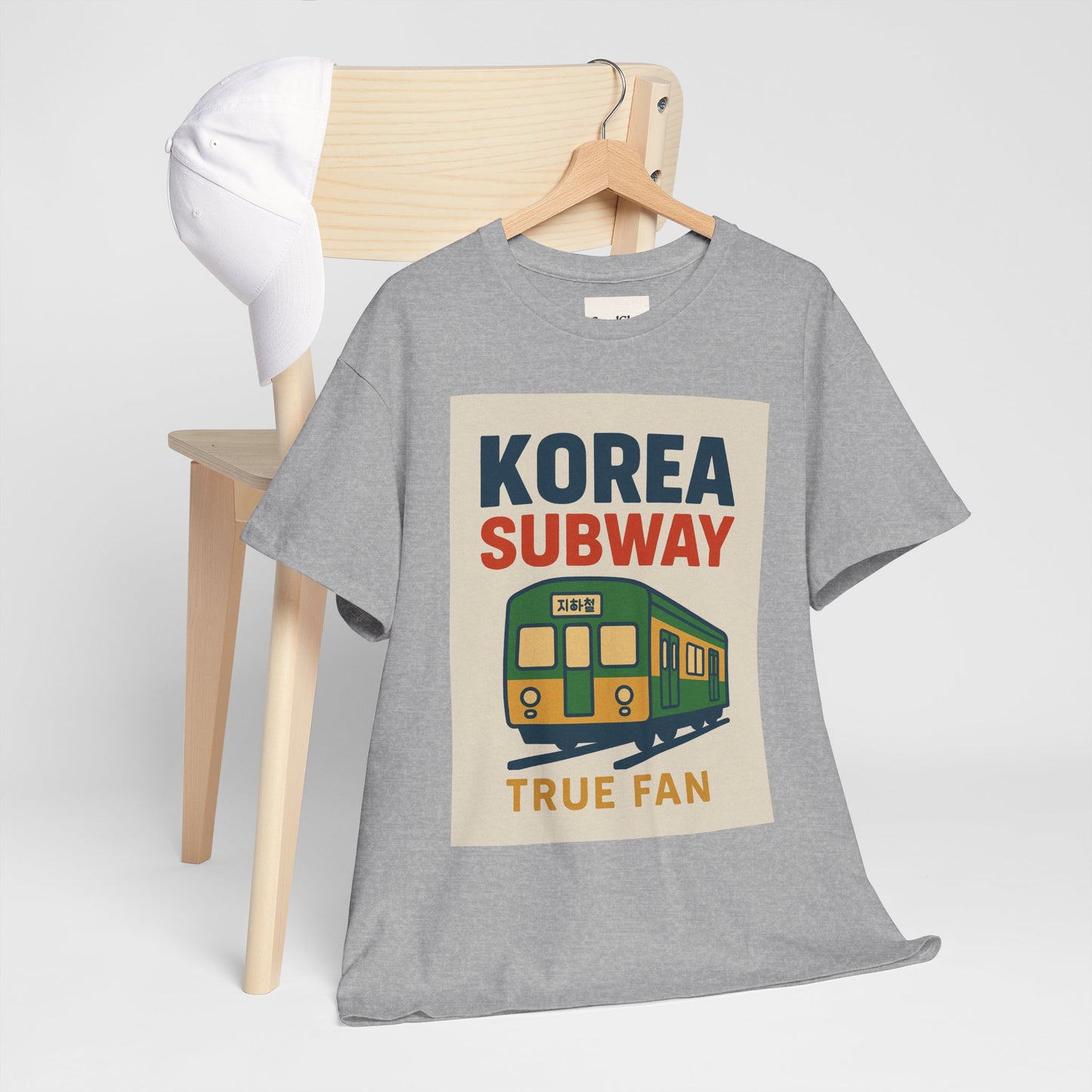 Korea Subway Fan Unisex Heavy Cotton Tee, Graphic Tee, Travel Shirt, Souvenir Shirt, Cool Casual Wear
