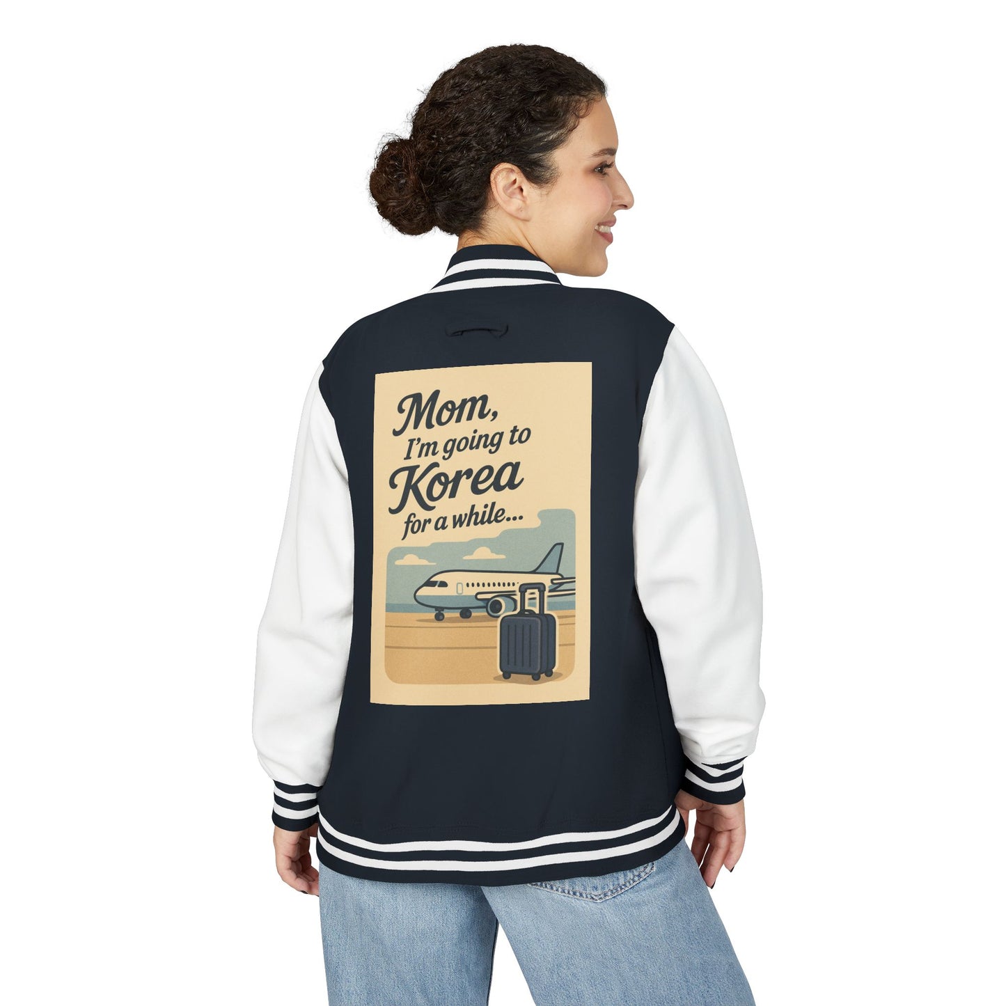 Mom I'm Going to Korea Letterman Jacket - Travel