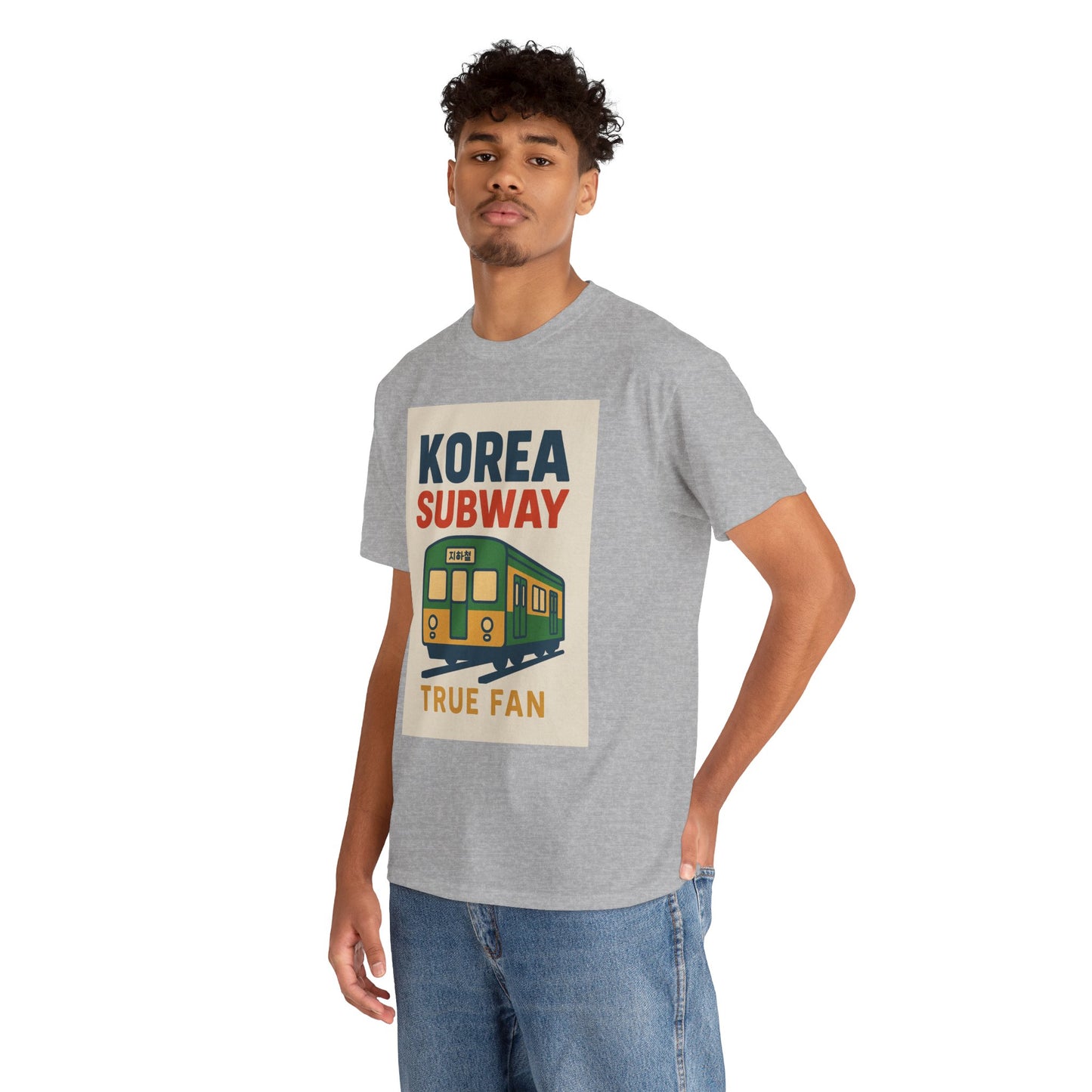 Korea Subway Fan Unisex Heavy Cotton Tee, Graphic Tee, Travel Shirt, Souvenir Shirt, Cool Casual Wear