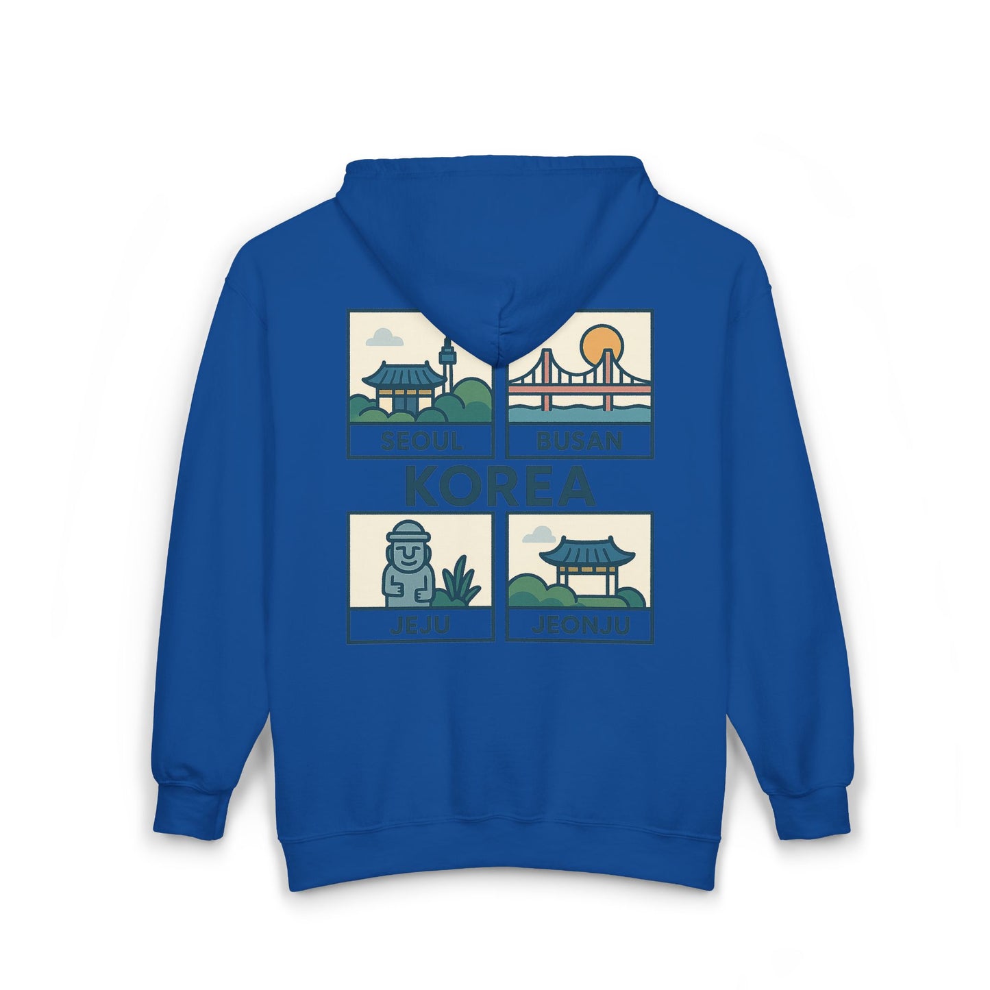Seoul Cityscape Zip Hoodie, Cozy Urban Sweatshirt, Travel Souvenir Jacket, Unisex Gift, Cool Streetwear, City Lover Apparel