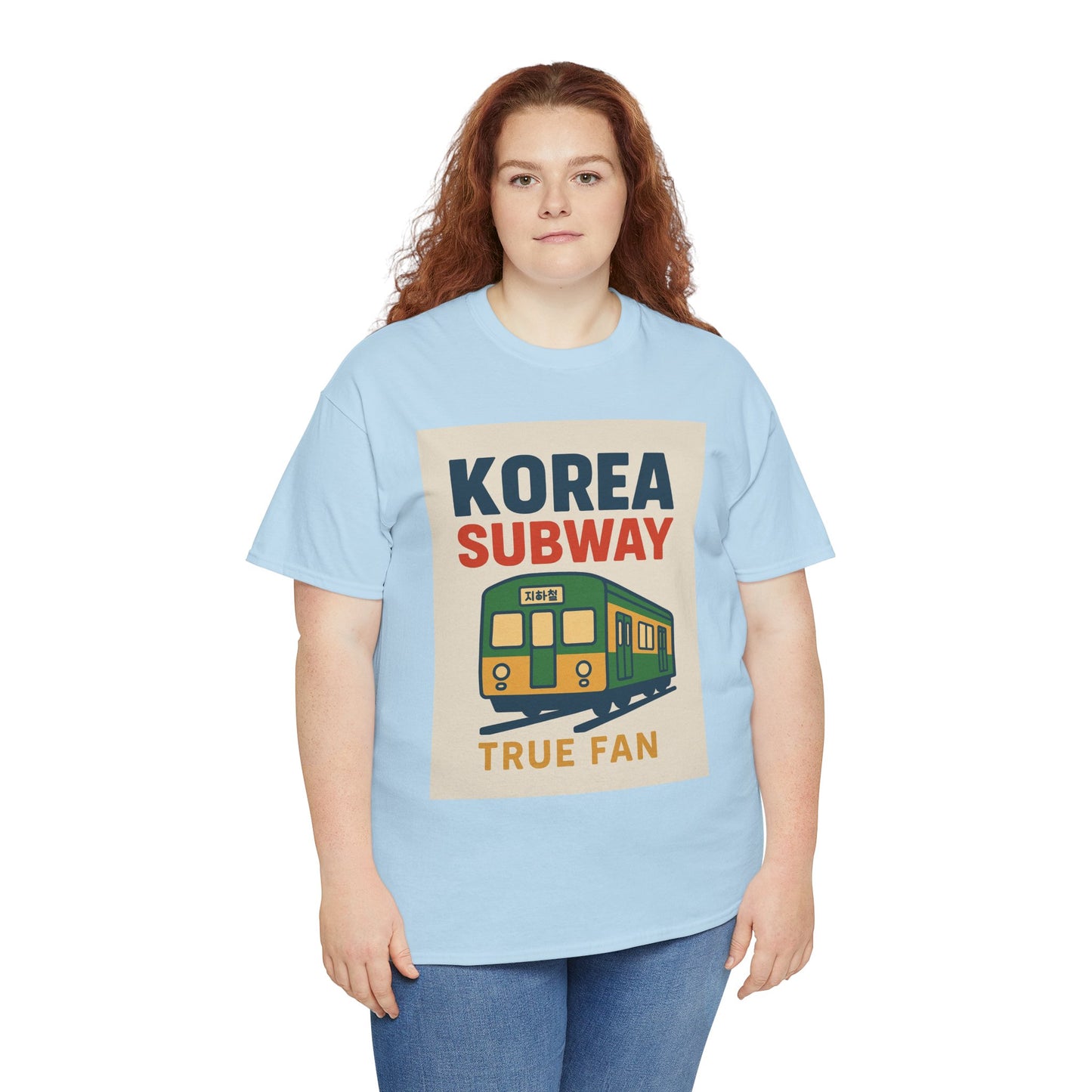 Korea Subway Fan Unisex Heavy Cotton Tee, Graphic Tee, Travel Shirt, Souvenir Shirt, Cool Casual Wear