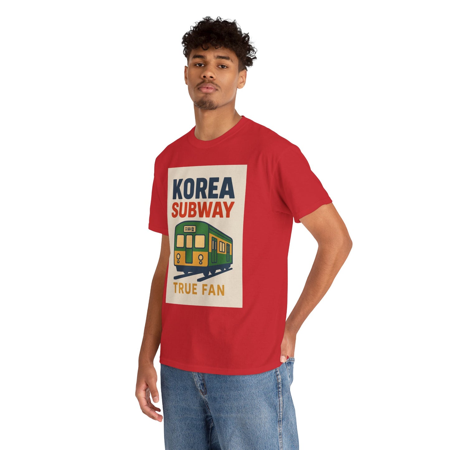 Korea Subway Fan Unisex Heavy Cotton Tee, Graphic Tee, Travel Shirt, Souvenir Shirt, Cool Casual Wear