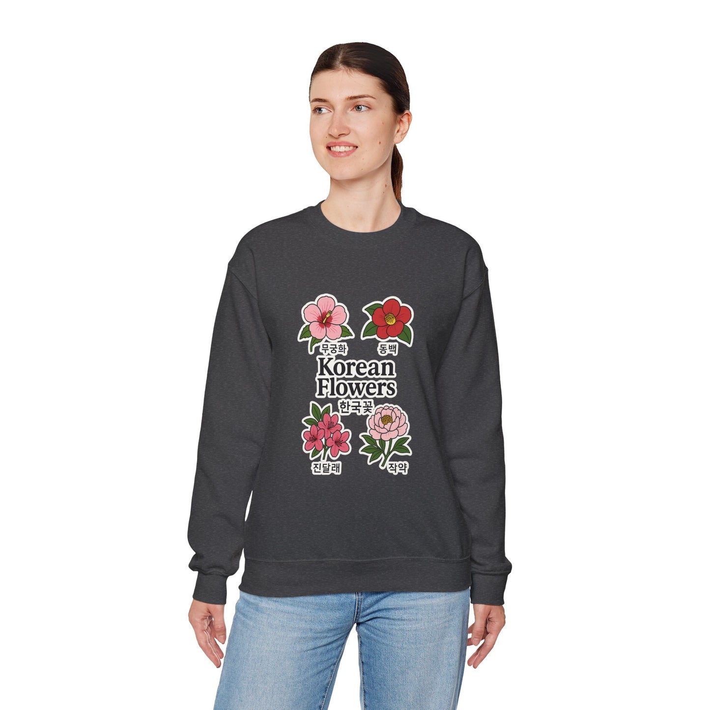 Korean Flowers Unisex Crewneck - Spring Wear