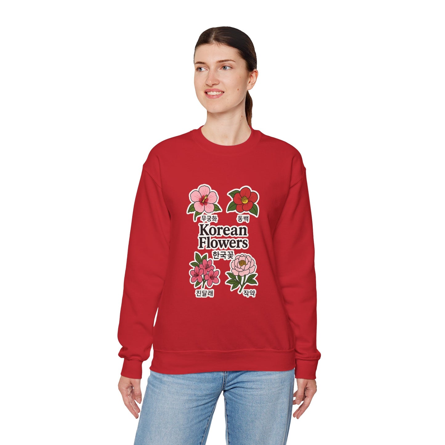 Korean Flowers Unisex Crewneck - Spring Wear