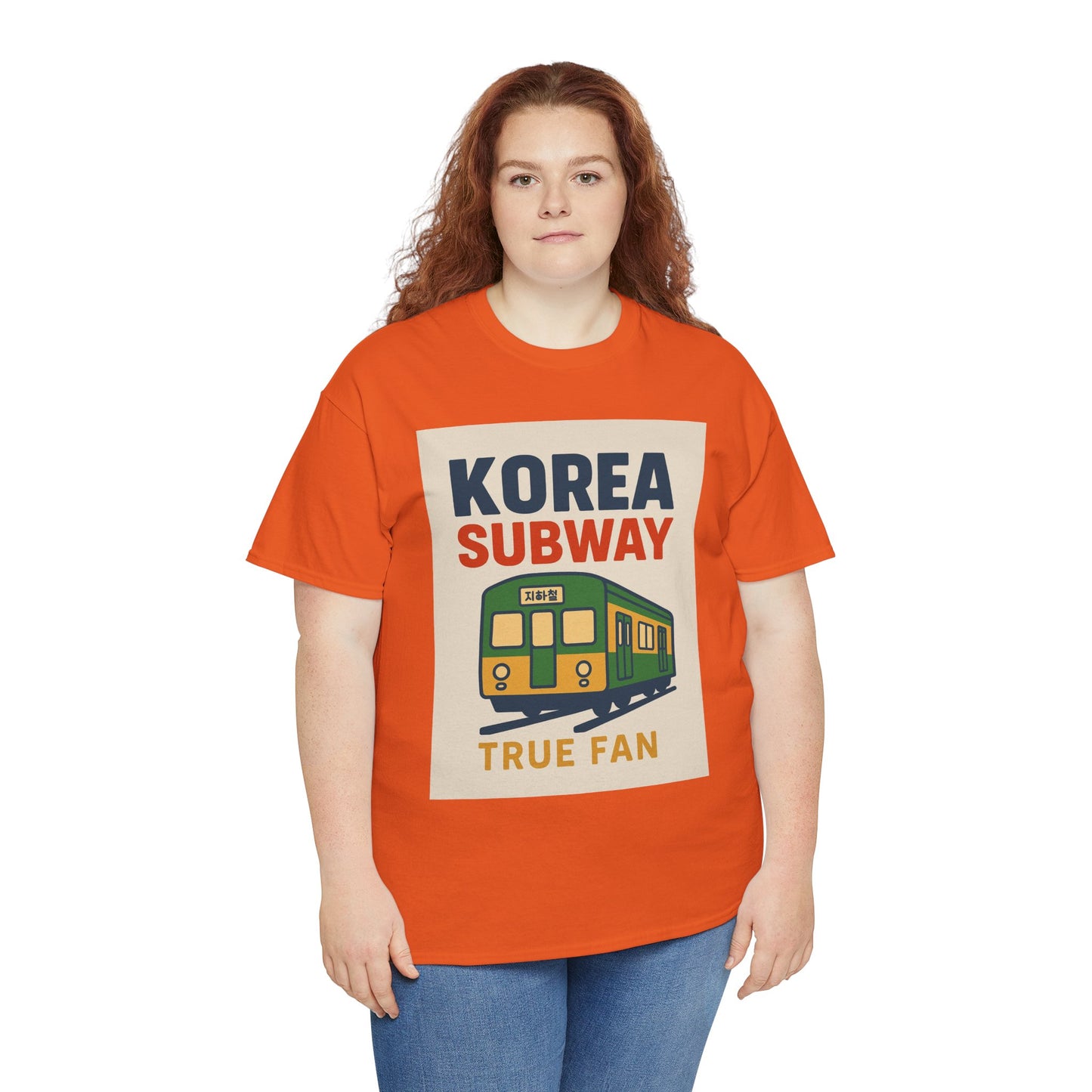 Korea Subway Fan Unisex Heavy Cotton Tee, Graphic Tee, Travel Shirt, Souvenir Shirt, Cool Casual Wear