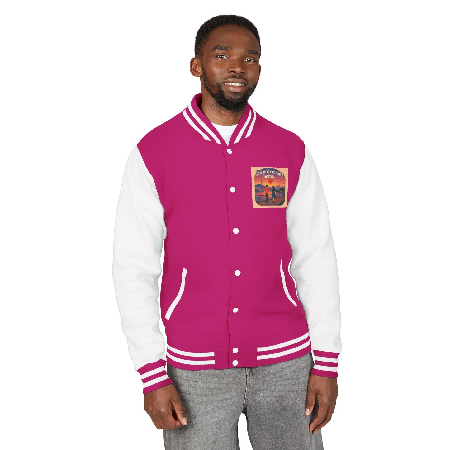 Mom I'm Going to Korea Letterman Jacket - Travel
