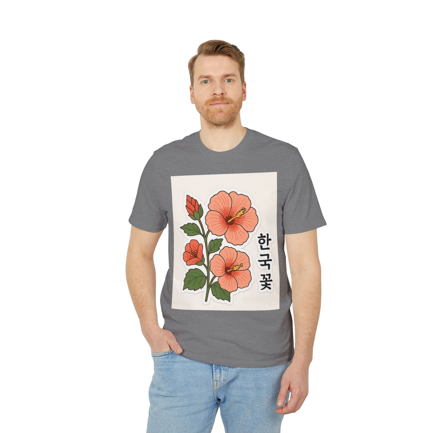 Floral Korean Graphic T-Shirt | Unisex Casual Wear | Perfect for Summer, Gifts, Streetwear, Everyday Style